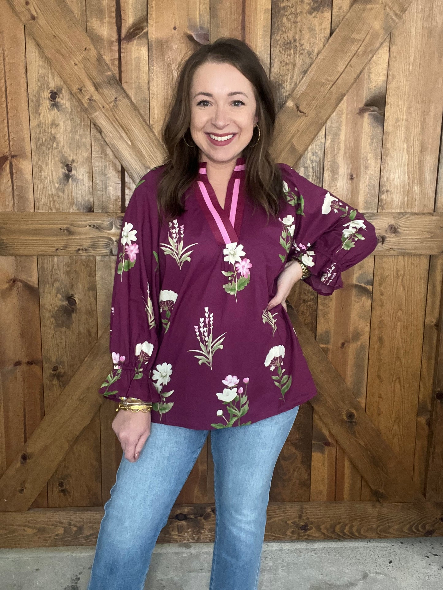 A Lot More Free Top - Plum