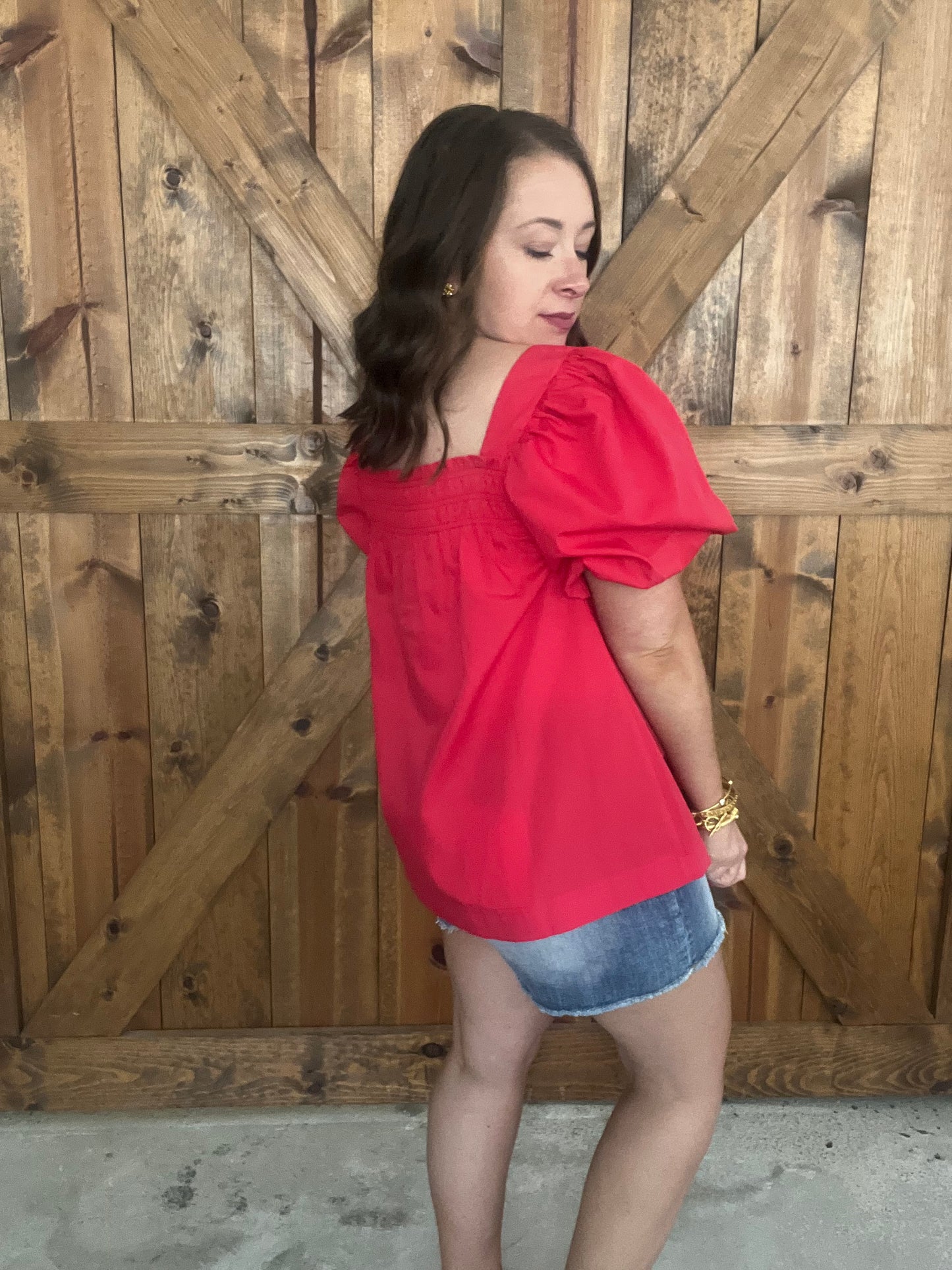 American Saturday Night Top - Red