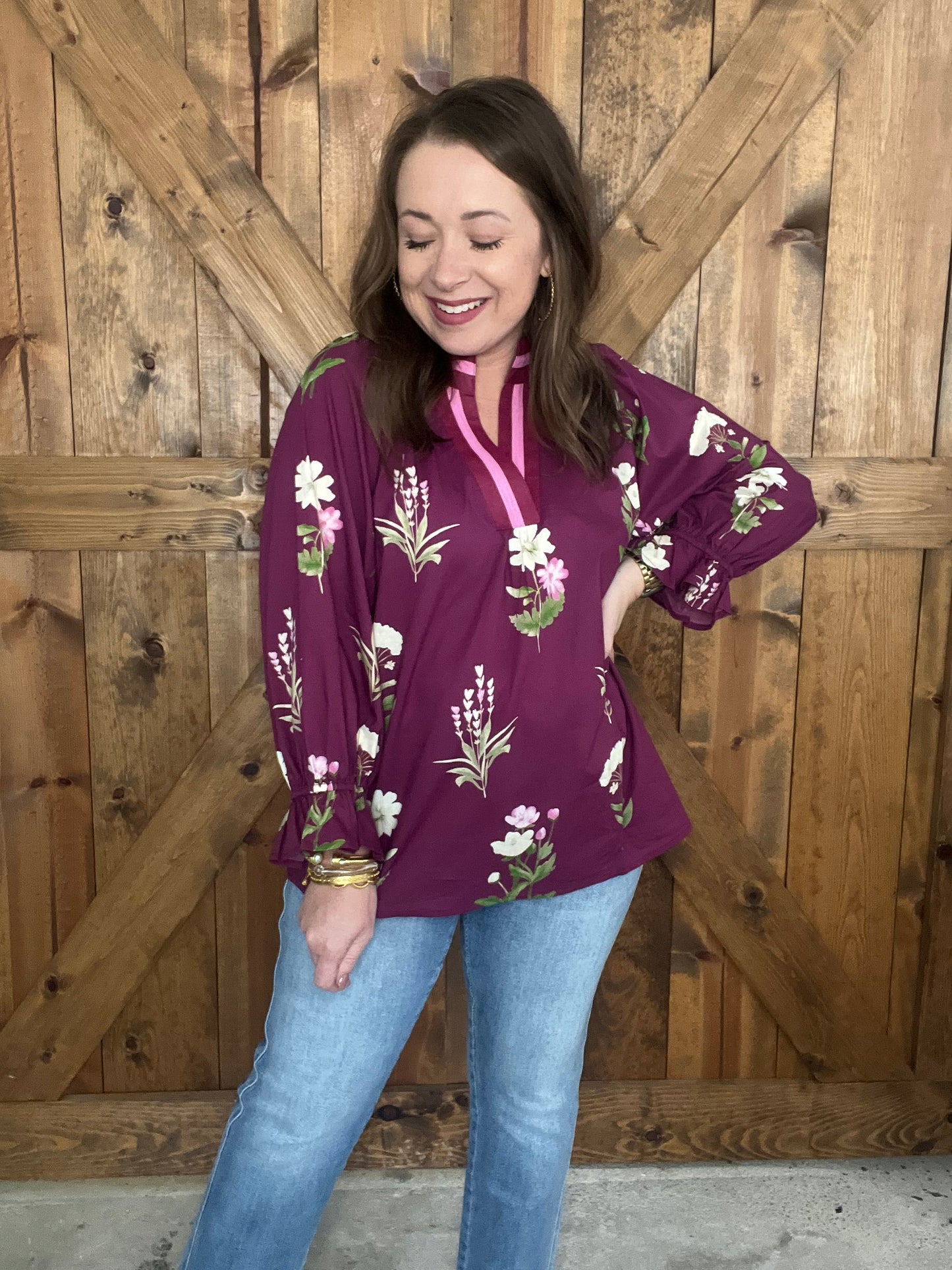 A Lot More Free Top - Plum