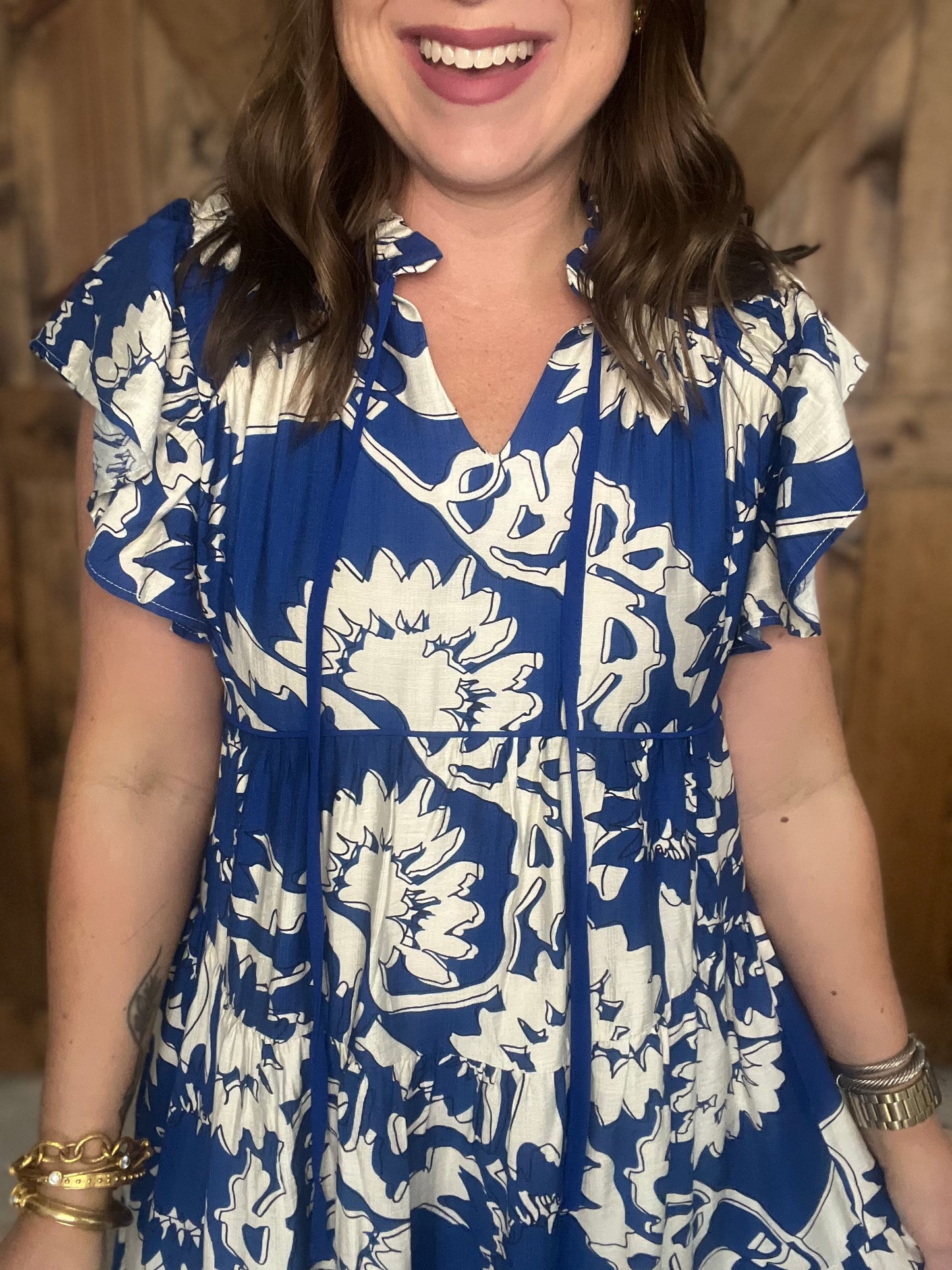 Heading East Dress - Cobalt