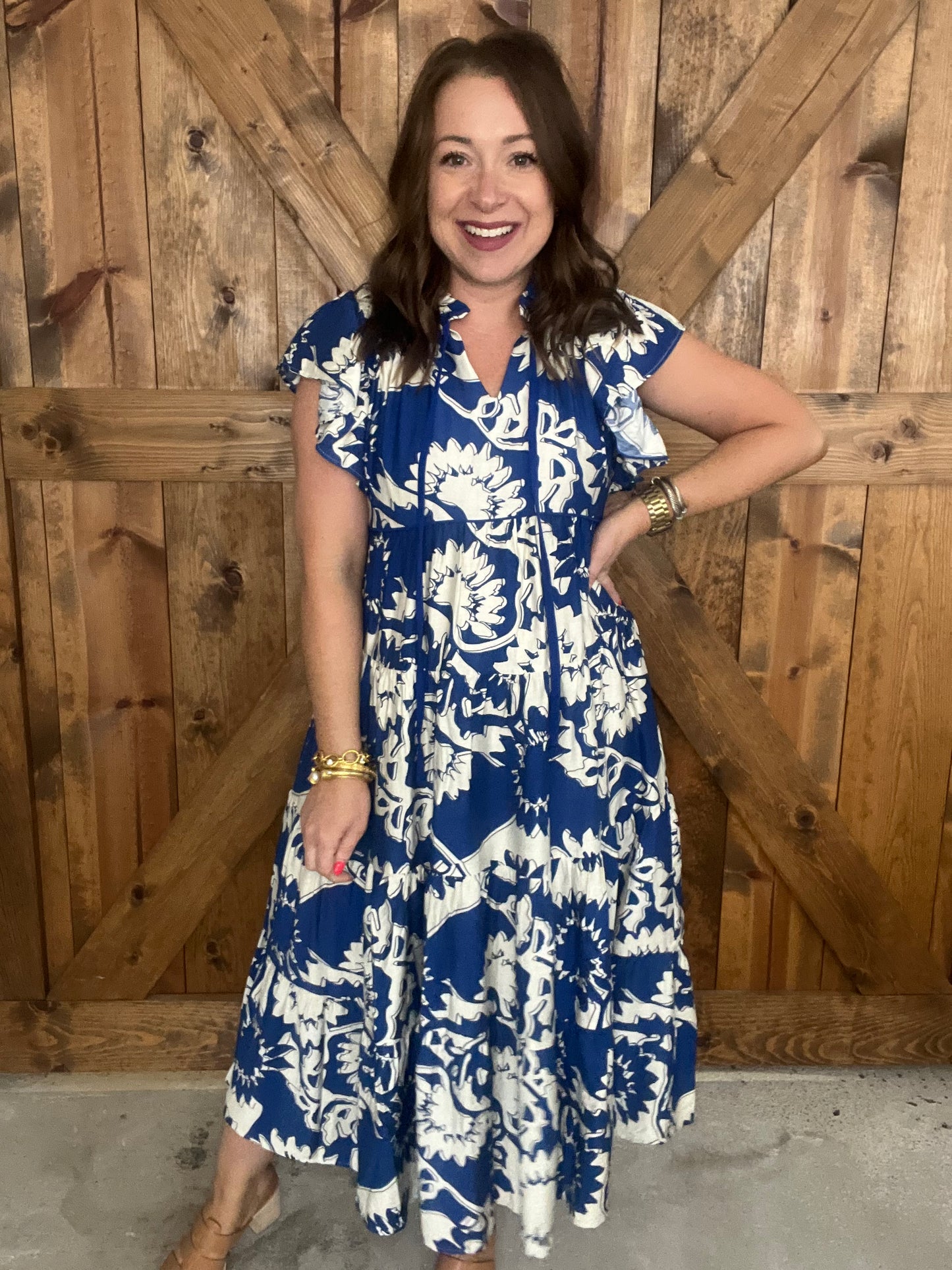 Heading East Dress - Cobalt