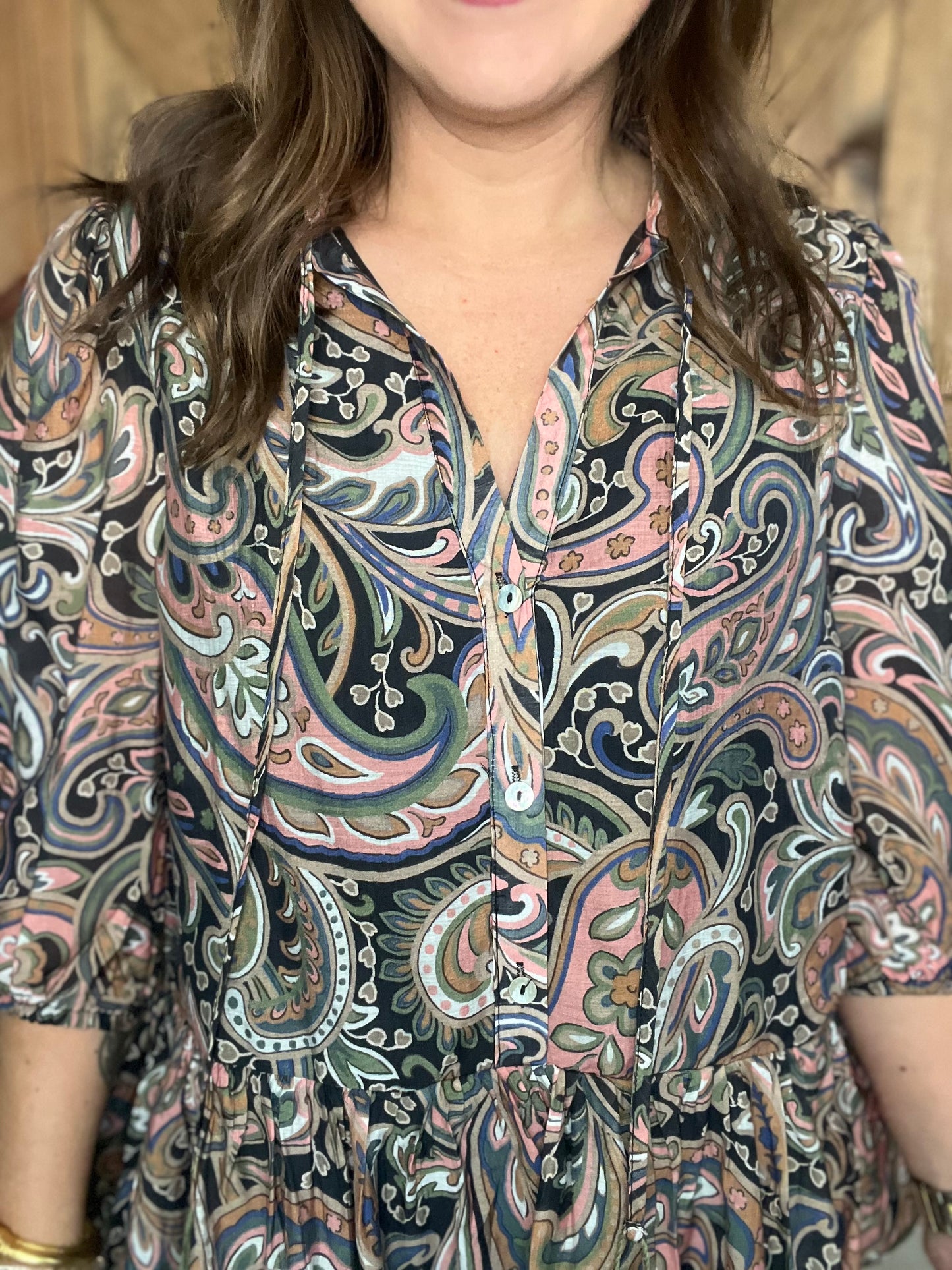 Fall Haze Top - Black/Pink