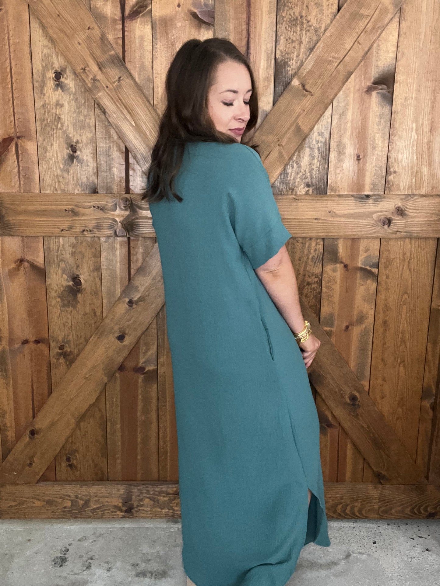 Take Your Pick Dress - Teal