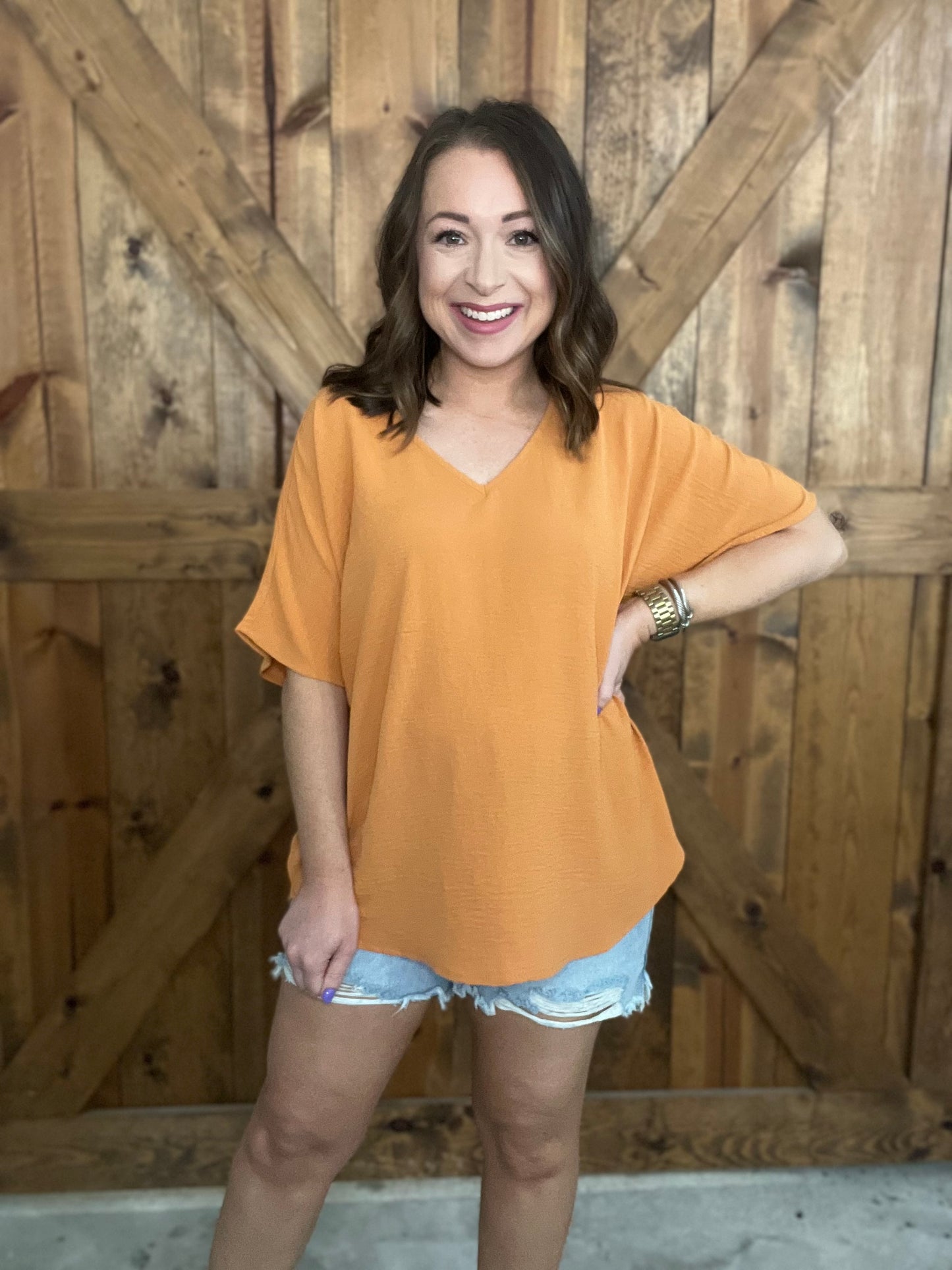 Summer Basic Top - Apricot