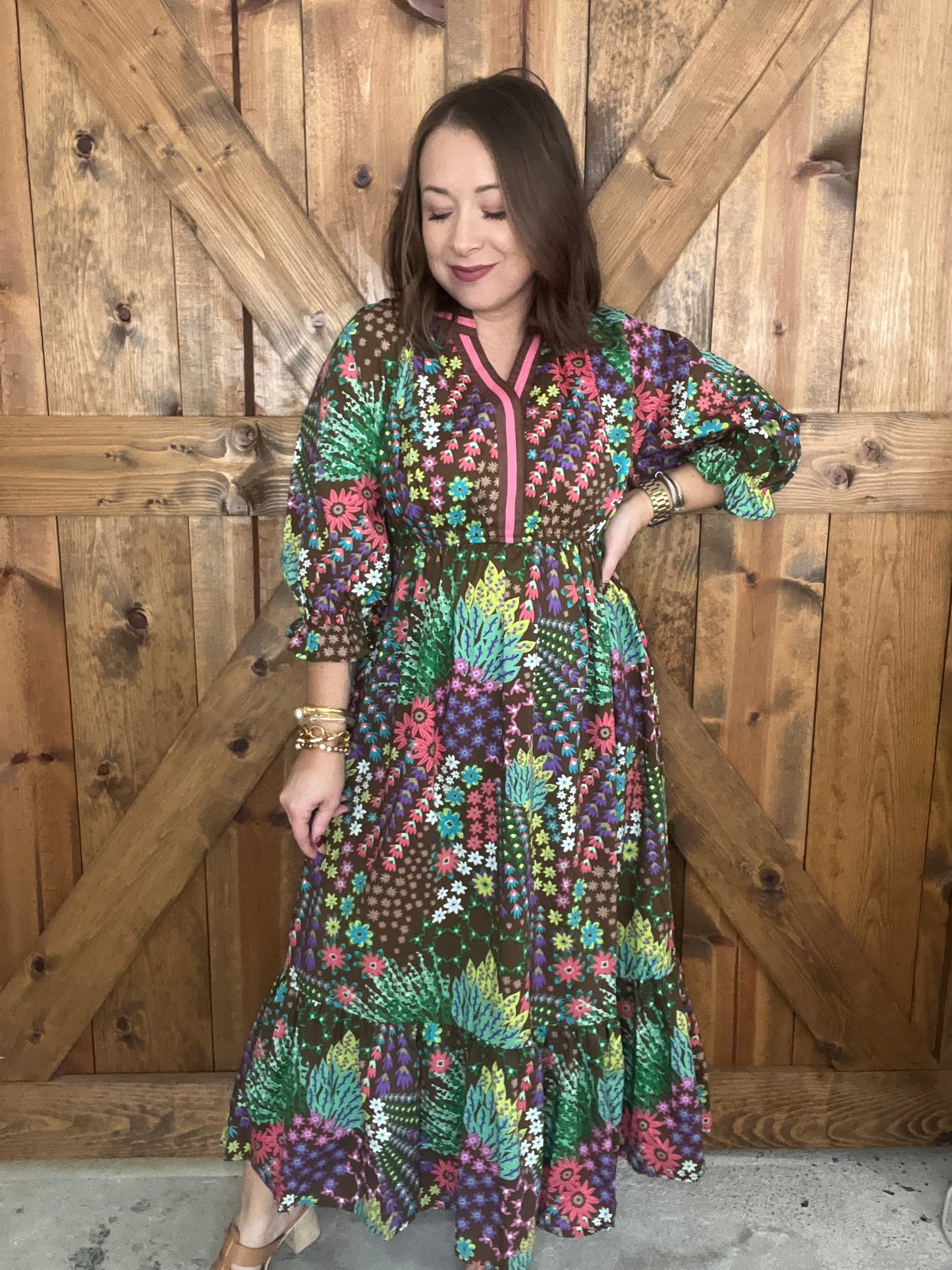Say You Love Me Dress - Brown
