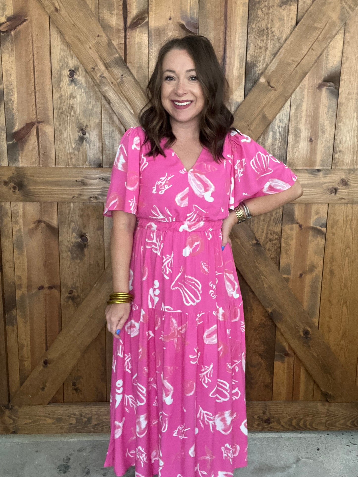 Boat Drinks Dress - Pink
