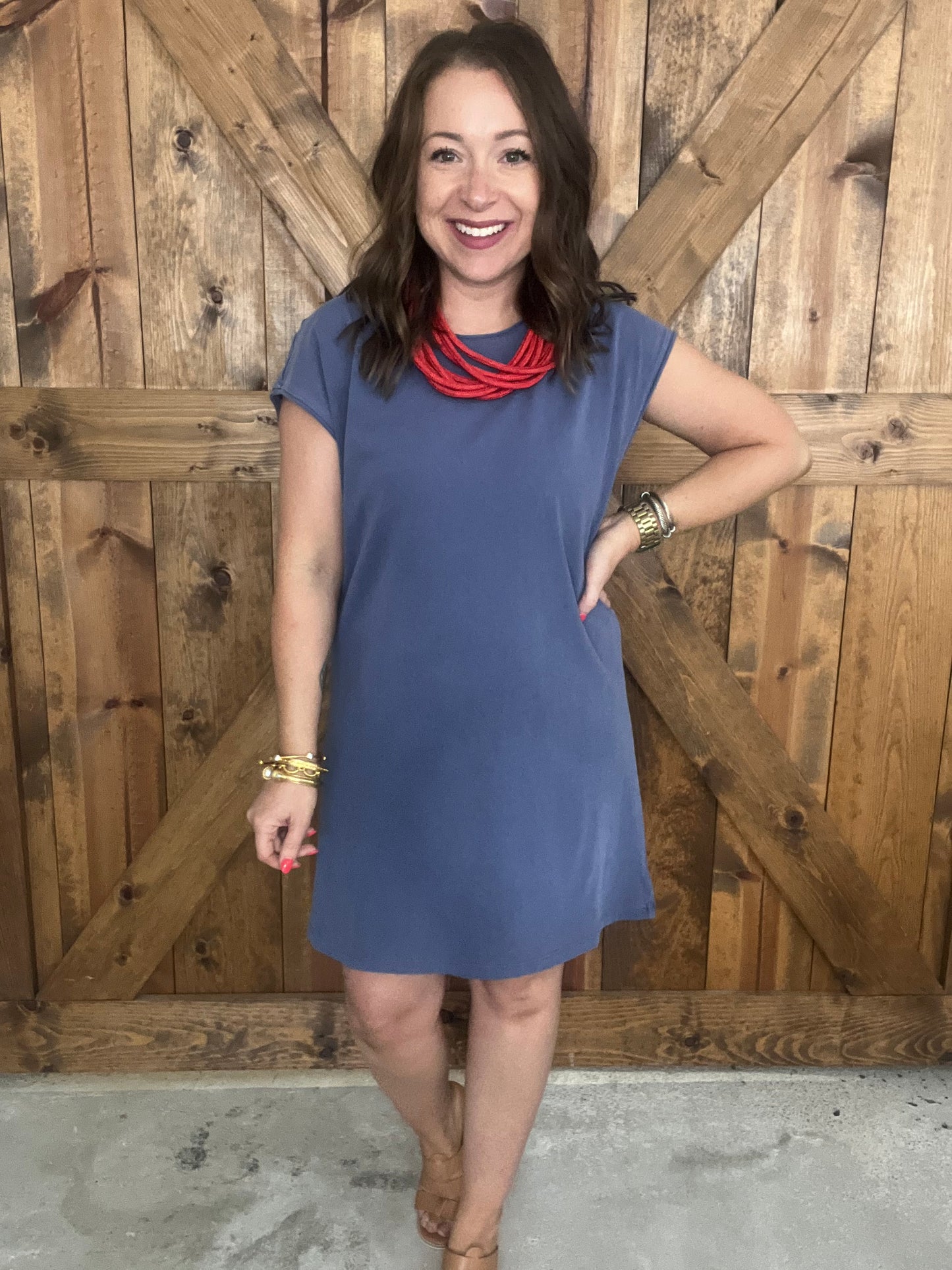 Sea You There Dress - Indigo