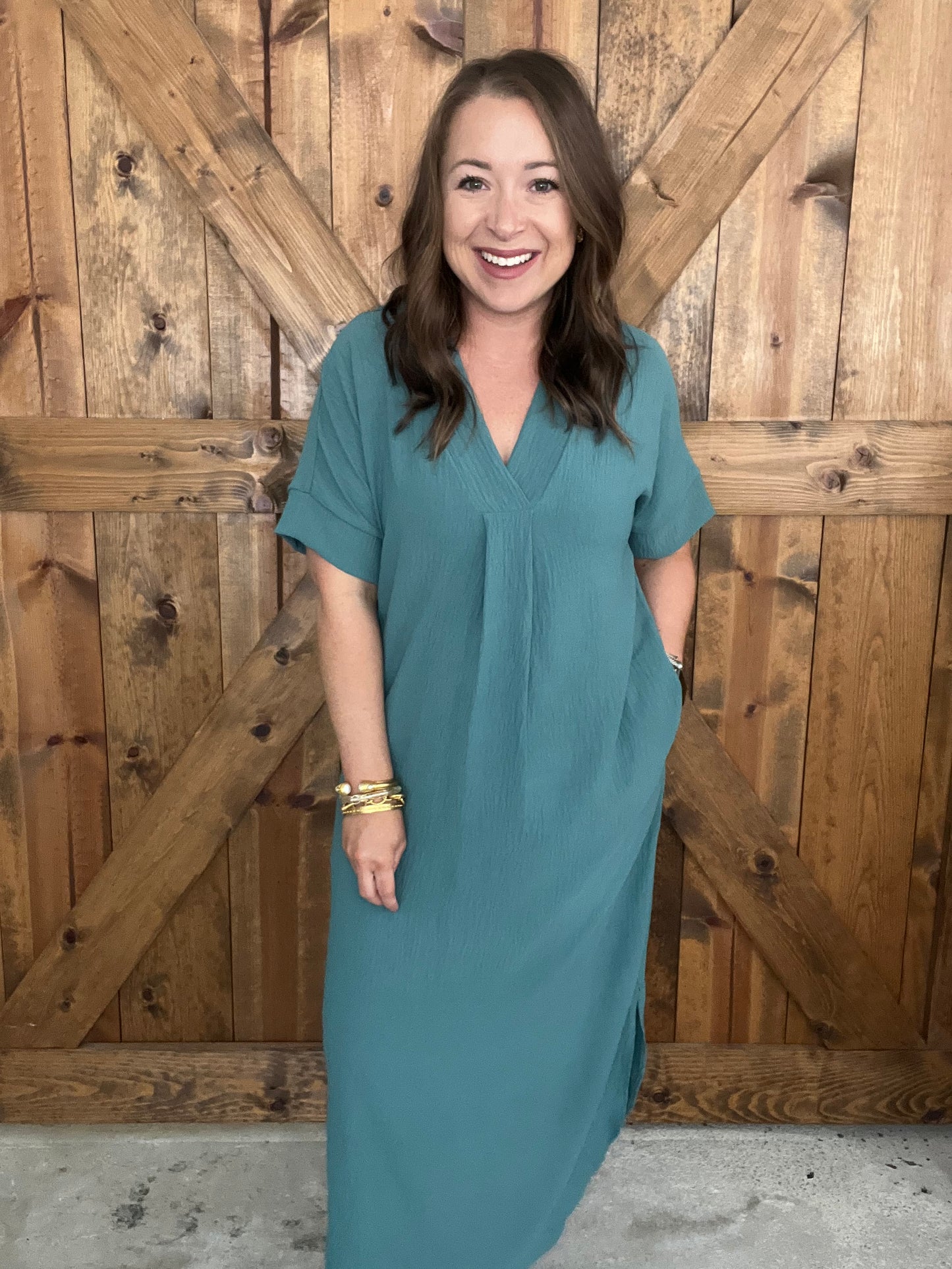 Take Your Pick Dress - Teal