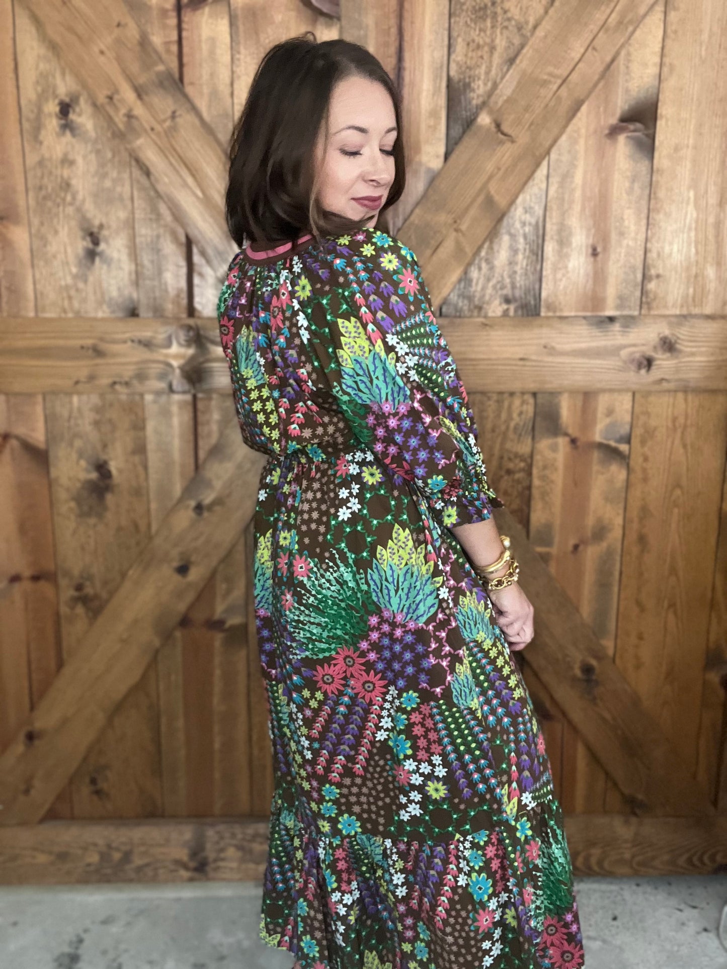 Say You Love Me Dress - Brown