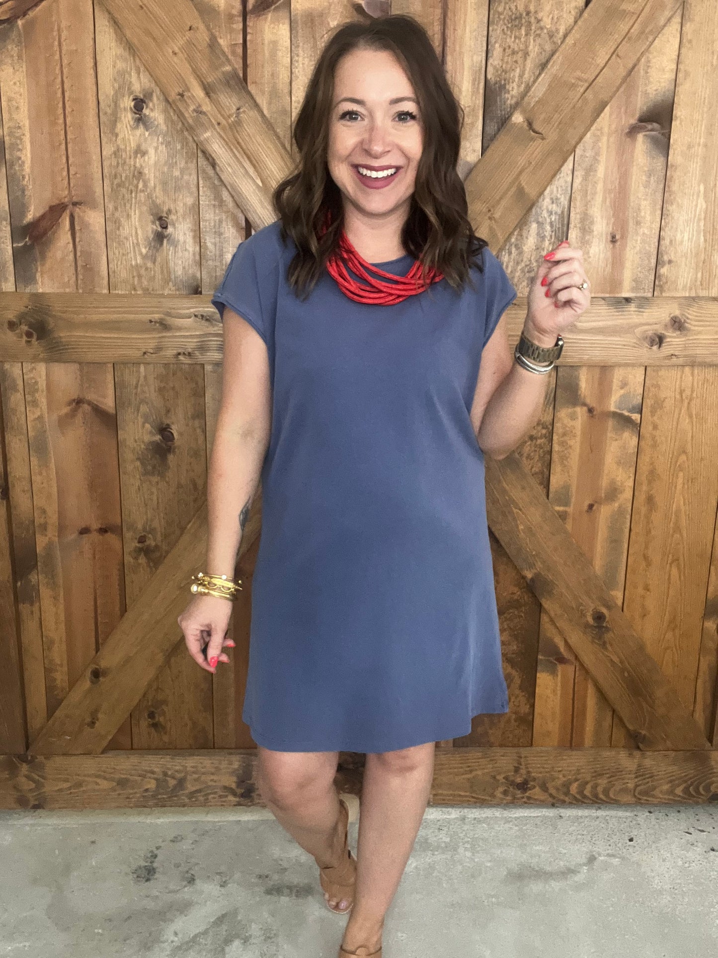 Sea You There Dress - Indigo