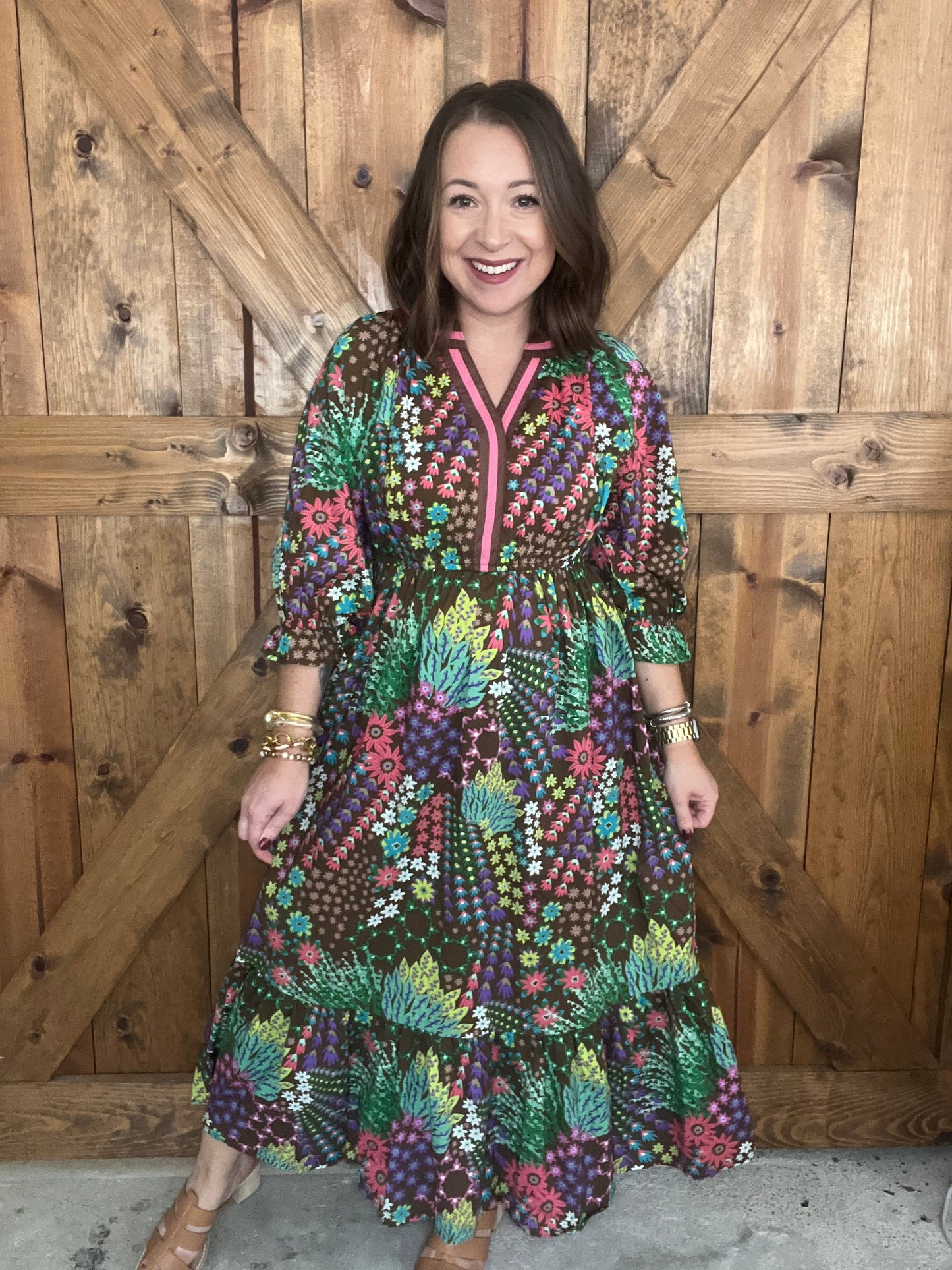 Say You Love Me Dress - Brown