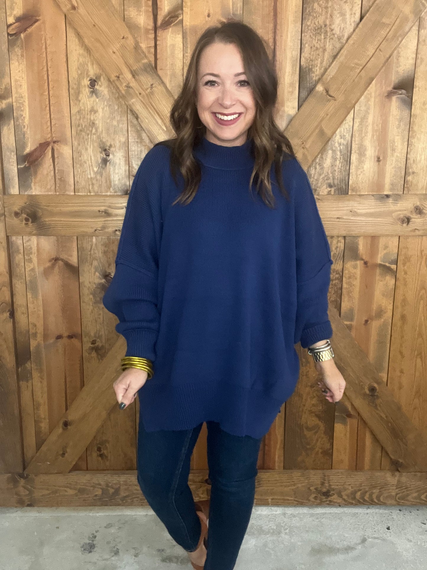 Snuggle Season Sweater - Navy