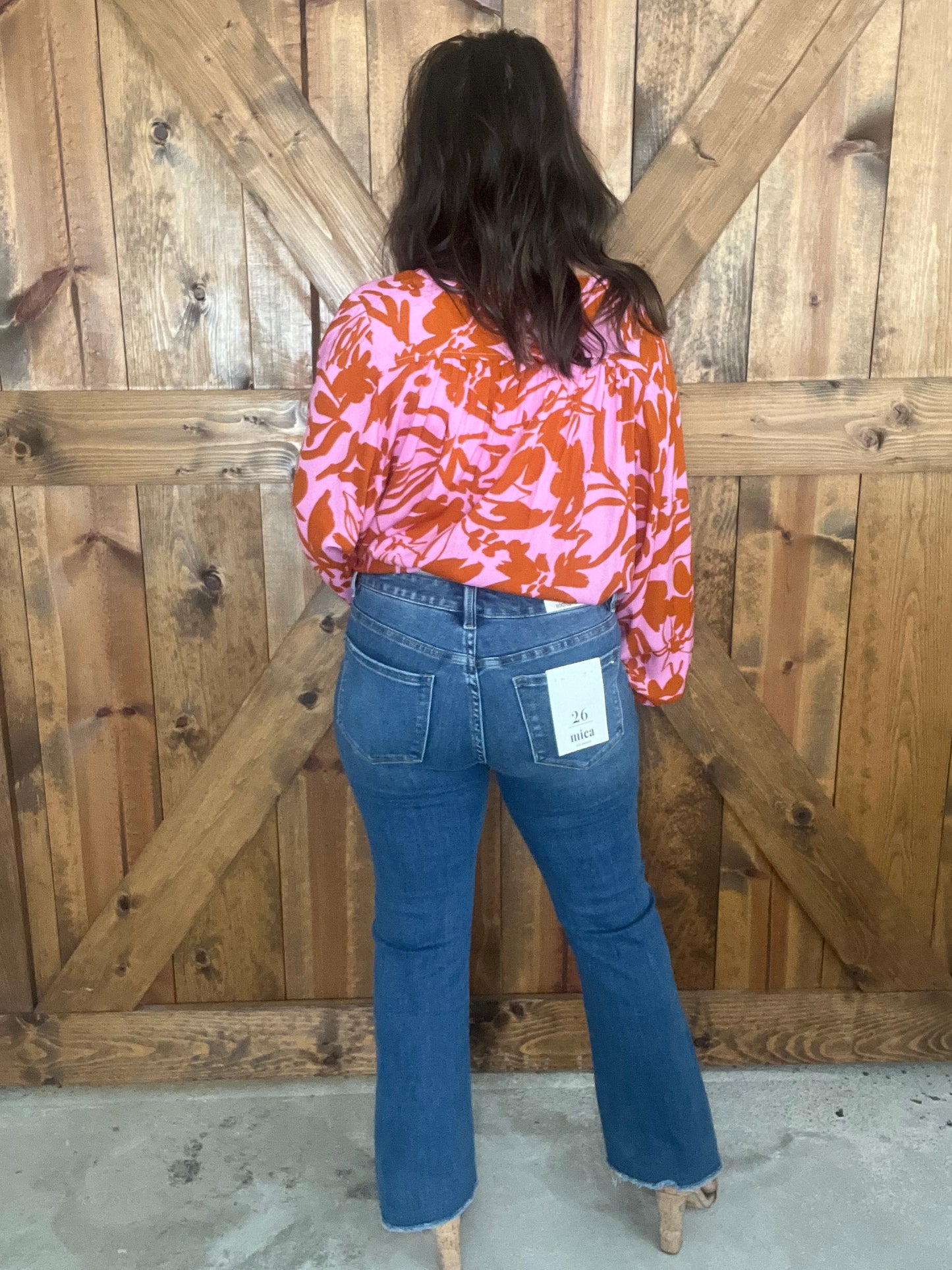 Mid Rise Bootcut Crop
