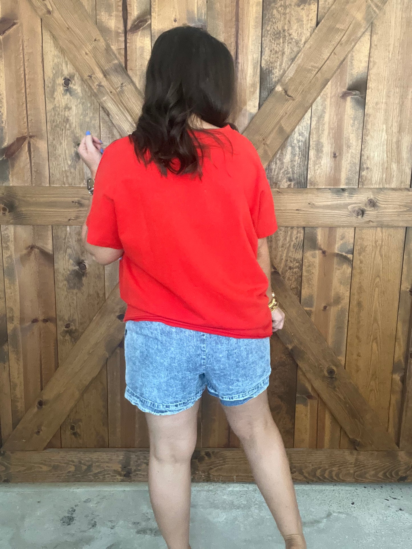 Acid Wash Tencel Shorts