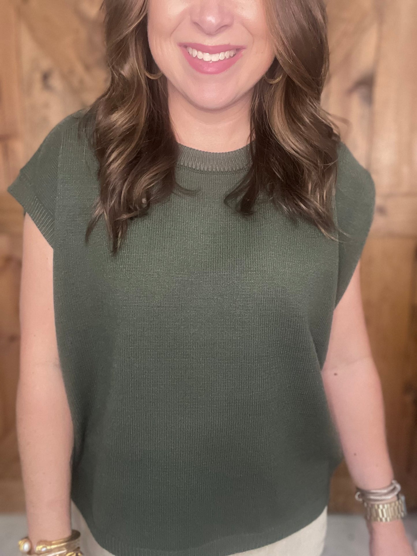 Any Day Now Top - Dk Olive