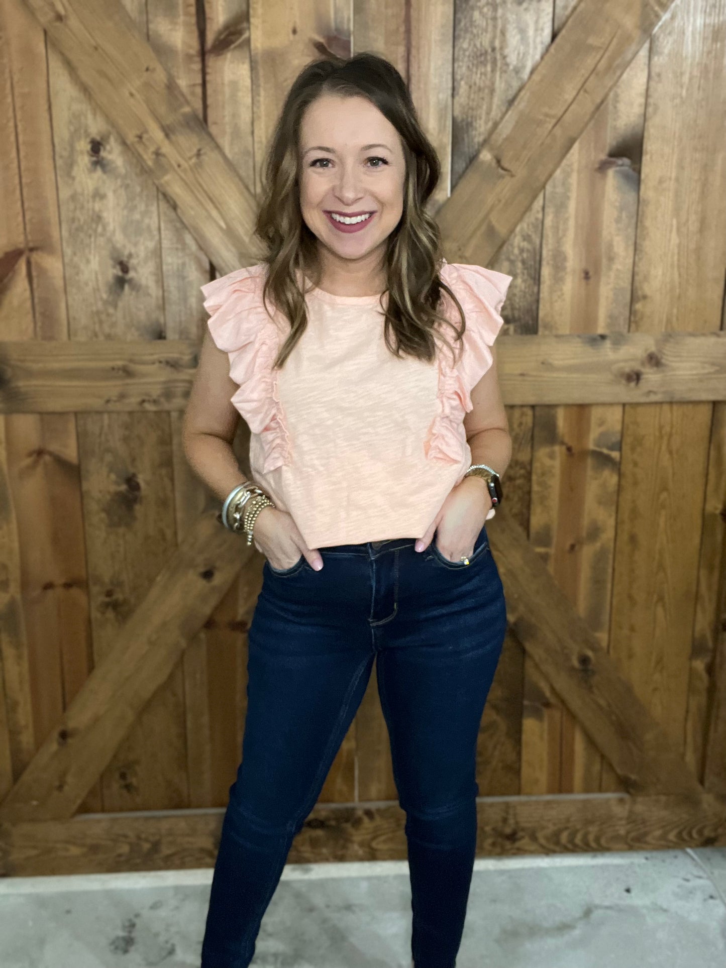 Mid Rise Ankle Skinny - Dark Wash