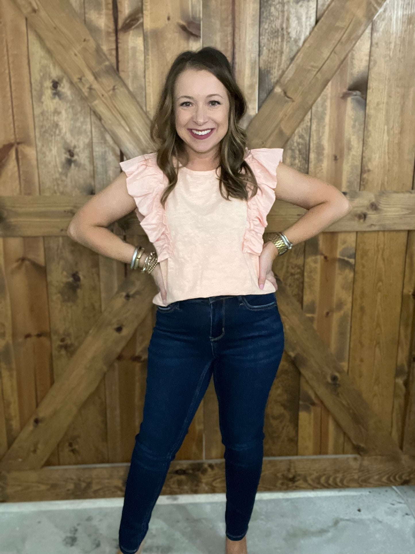 Mid Rise Ankle Skinny - Dark Wash