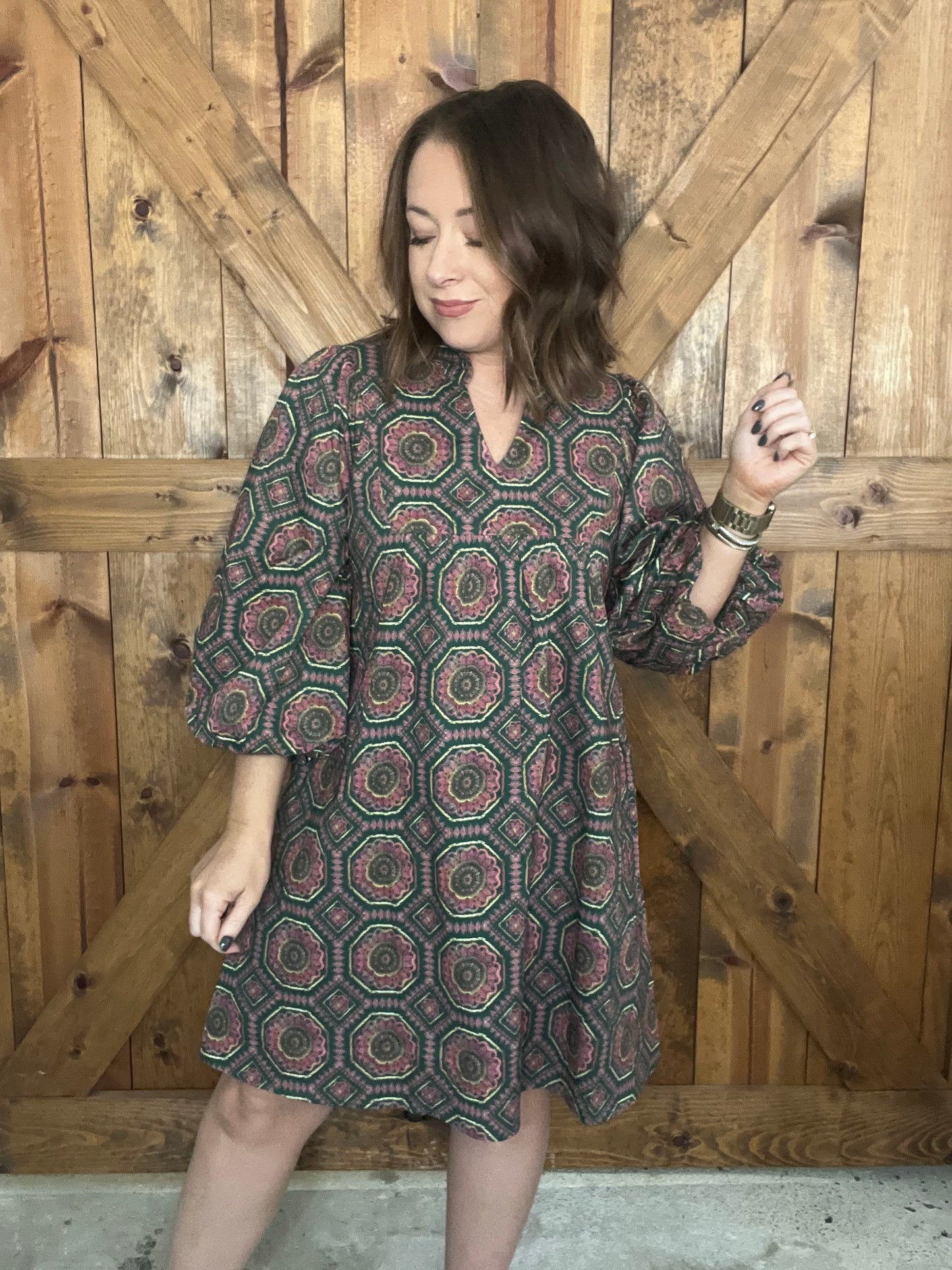 Catch a Glimpse Dress - H.Green