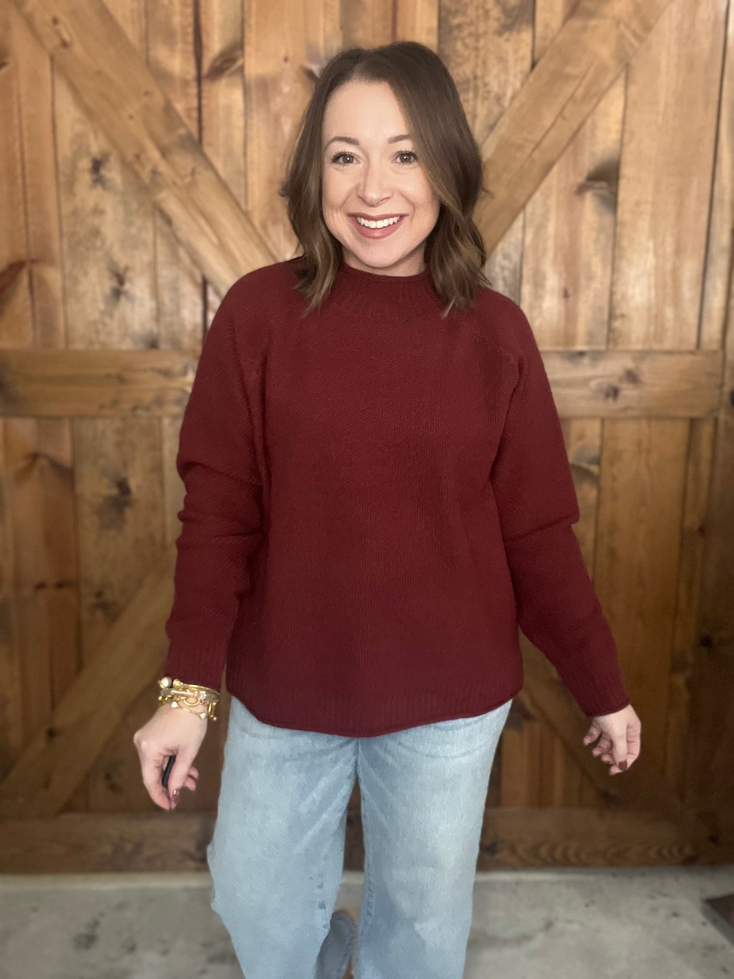 Good Day Sweater - Burgundy