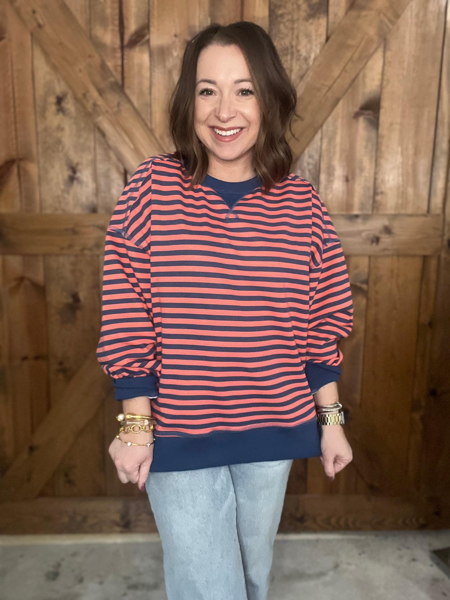 Sporty Chic Oversized Top