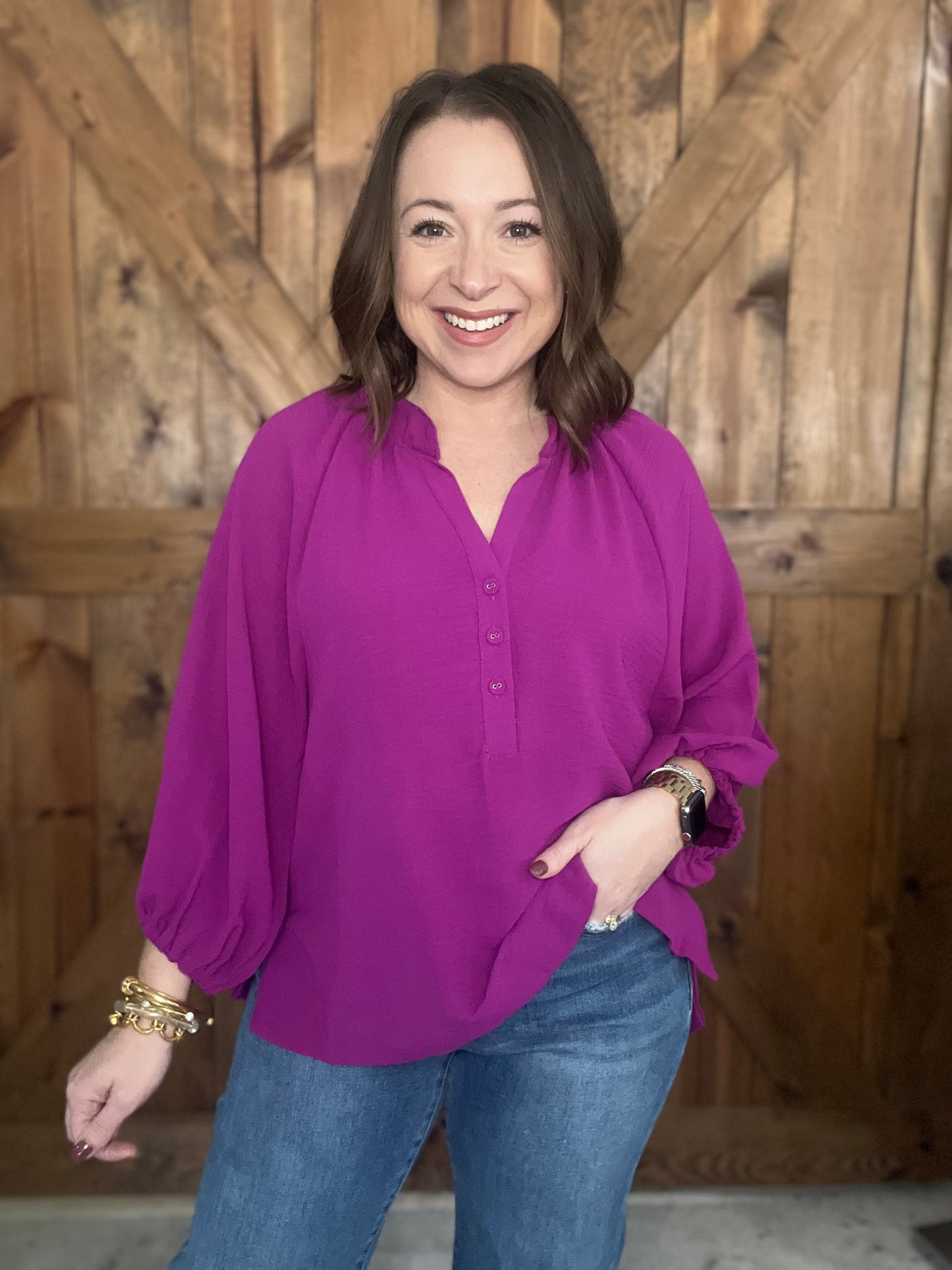 Chic Vibes Top - Magenta