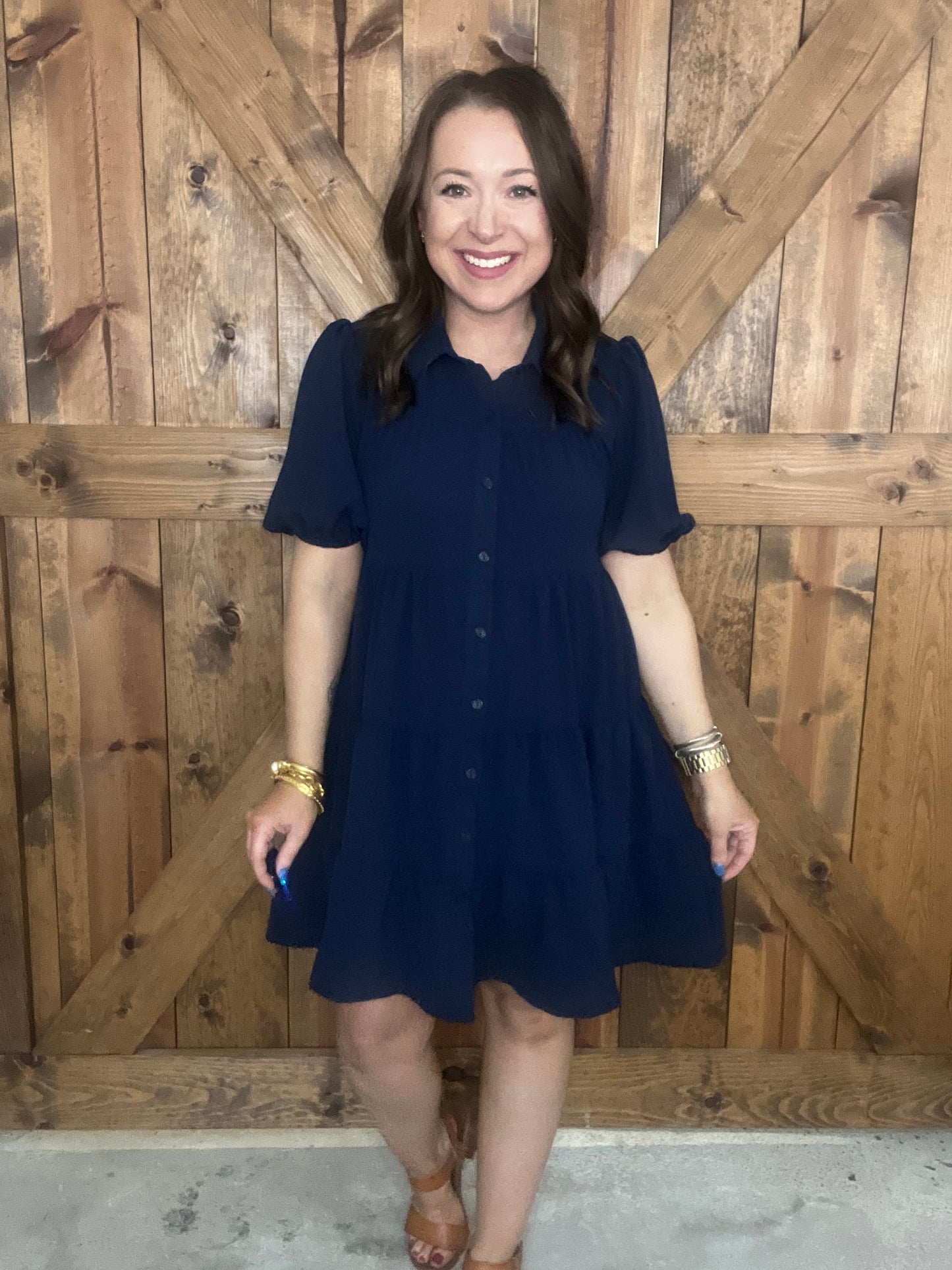 Spring Fling Dress - Navy