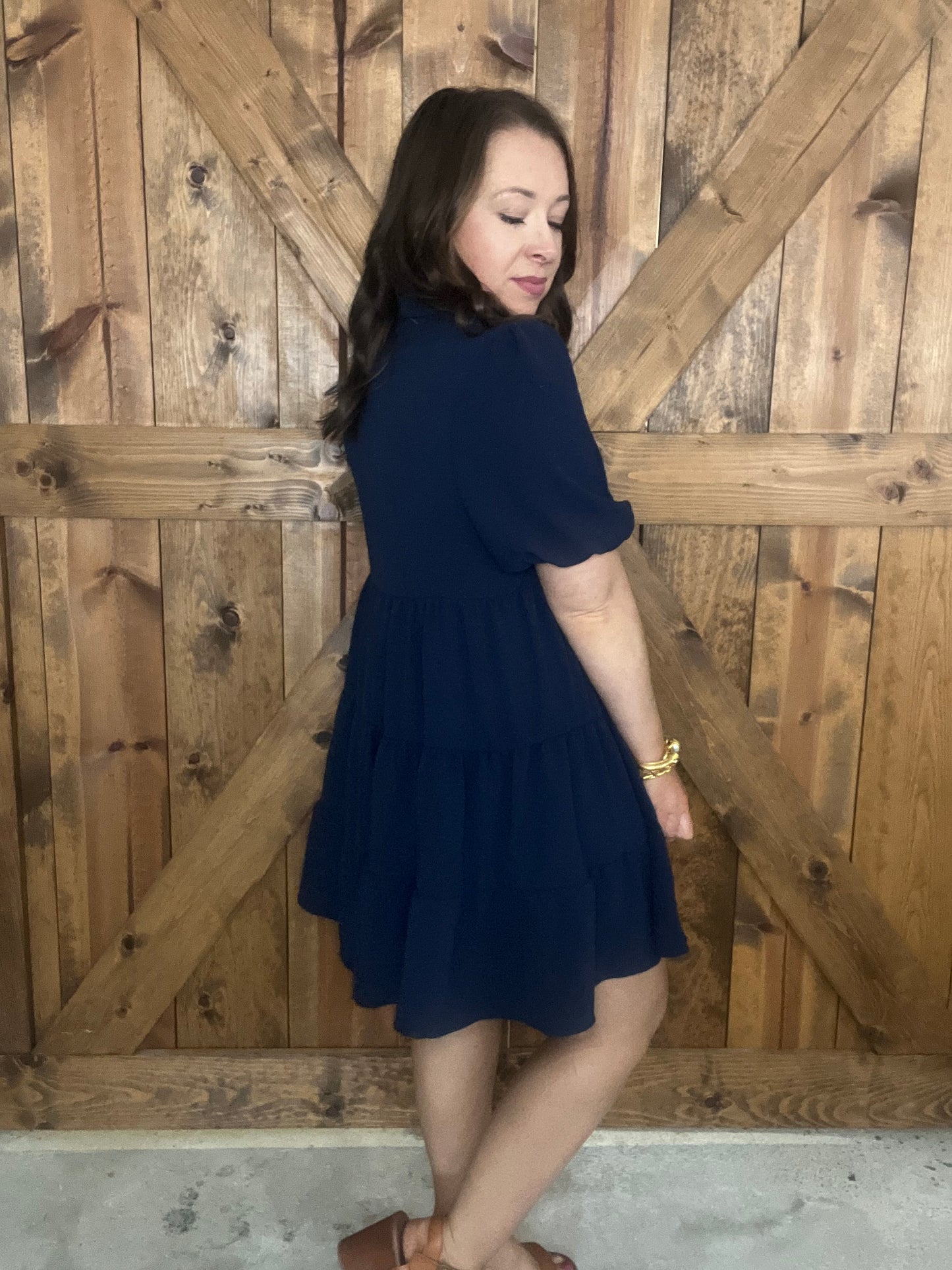 Spring Fling Dress - Navy