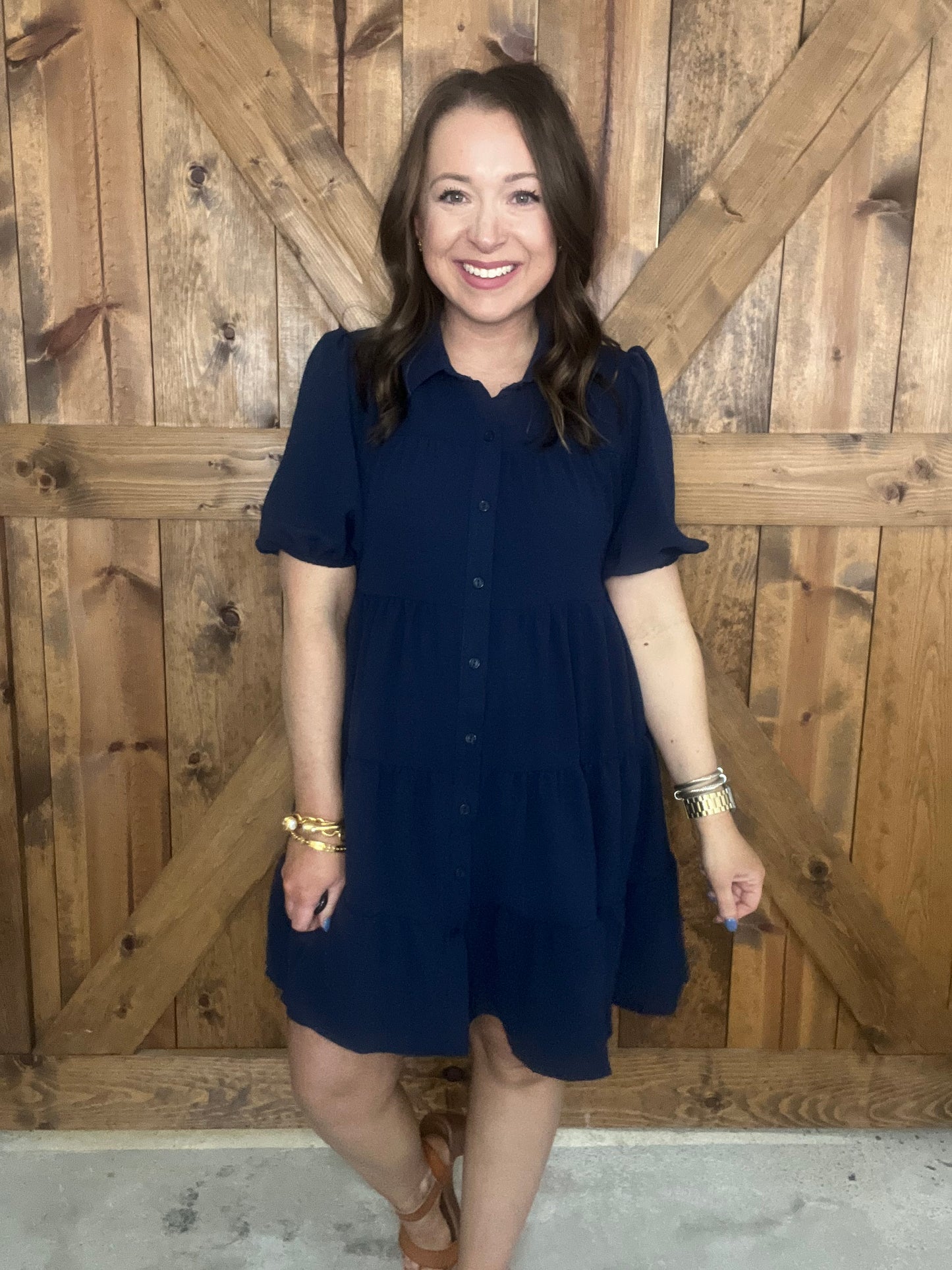Spring Fling Dress - Navy