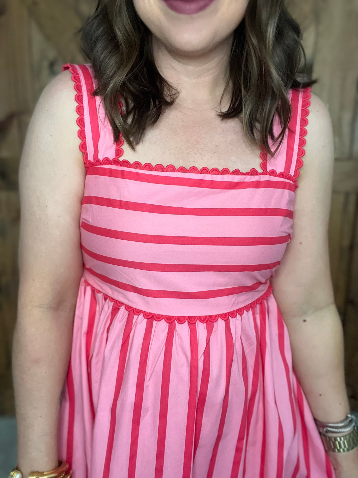 Luxe Lines Dress - Pink