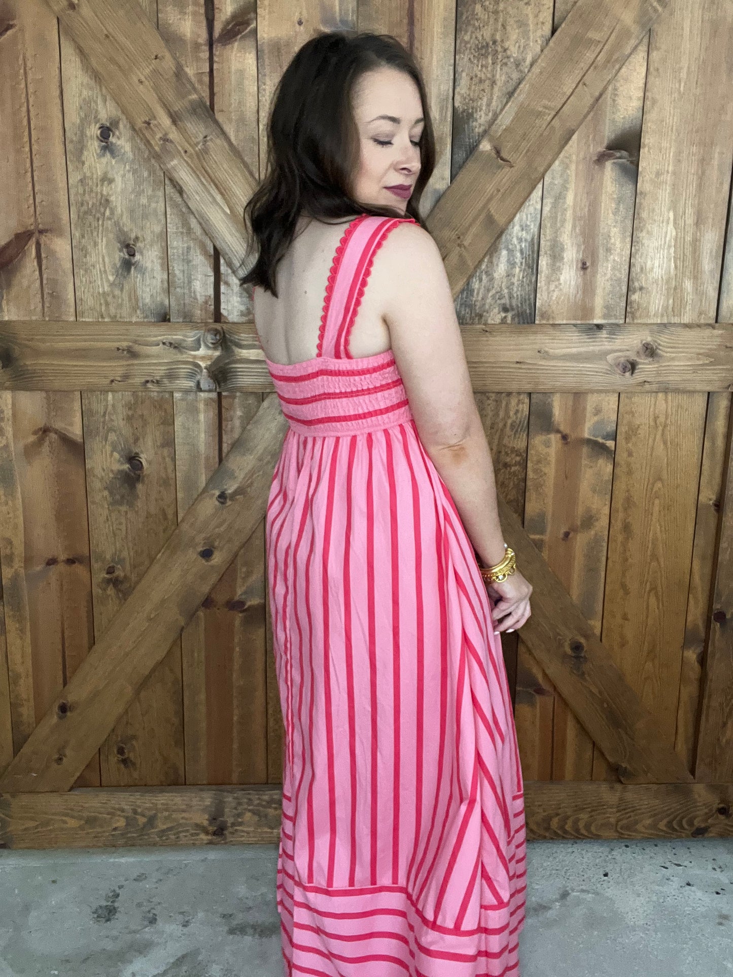 Luxe Lines Dress - Pink