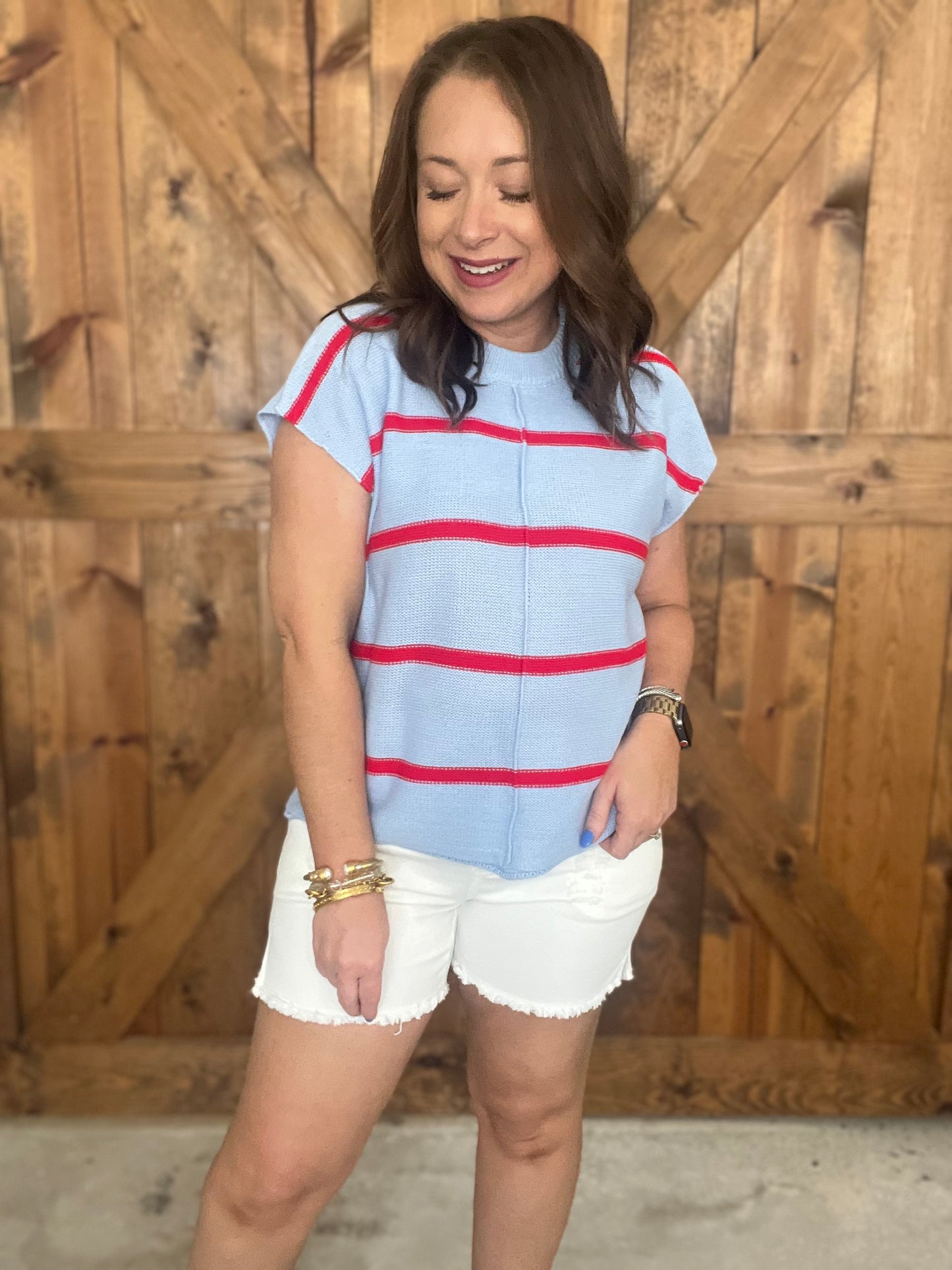 High Rise White Shorts