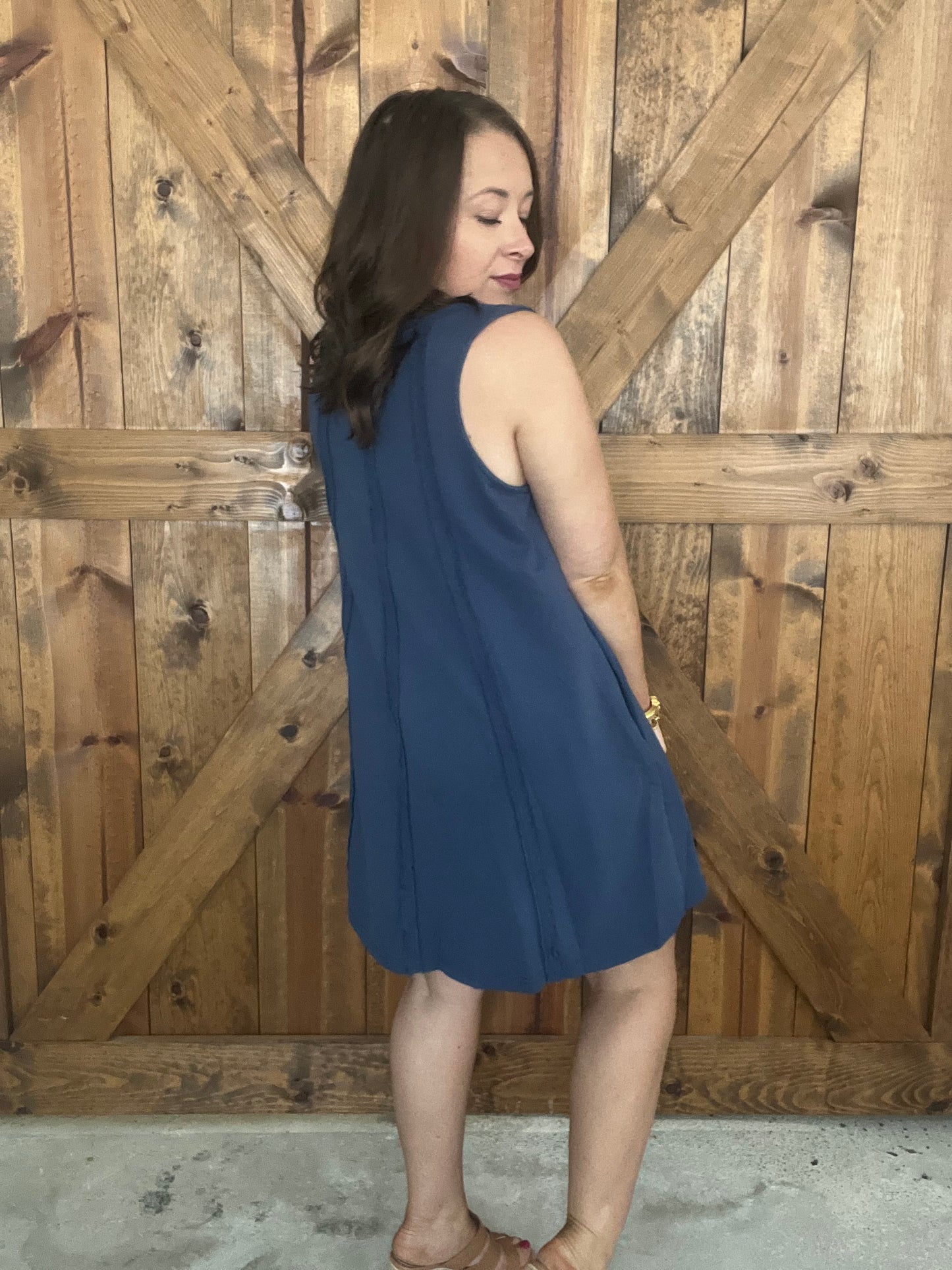 In the Breeze Dress - Navy