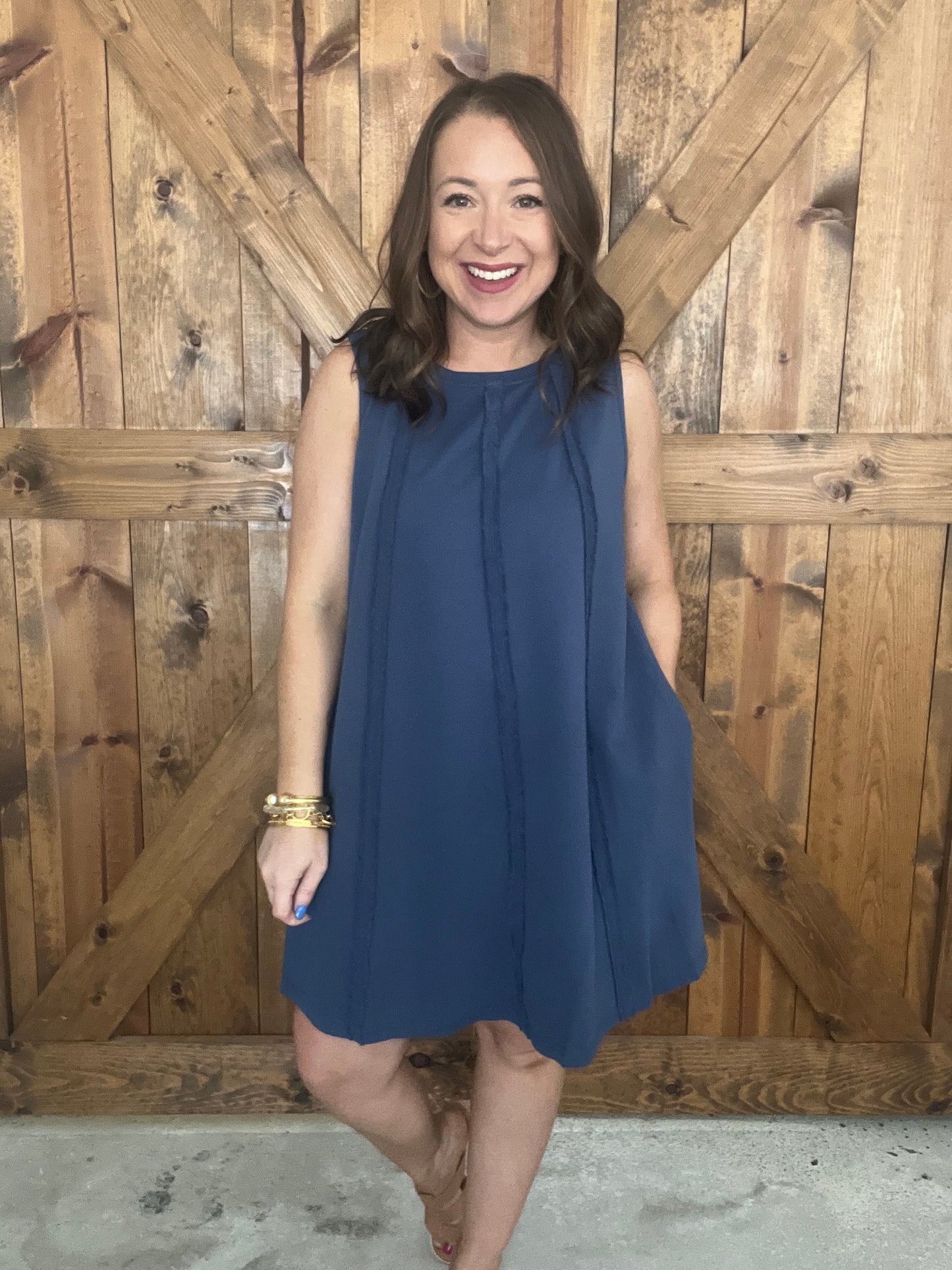 In the Breeze Dress - Navy