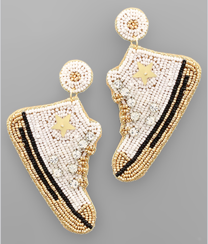 White Sneaker Earrings