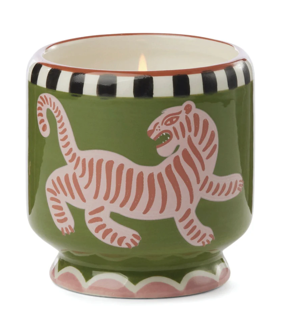 Black Cedar & Fig - Ceramic Painted Candle