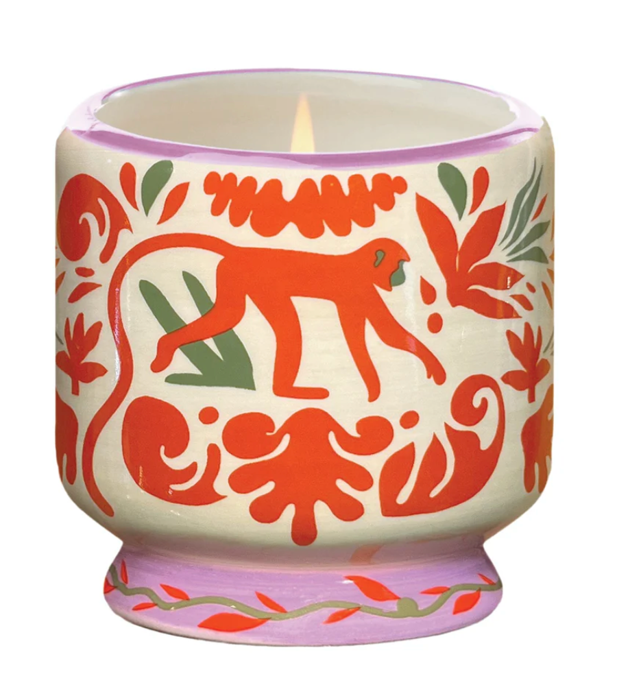 Coconut & Amber - Ceramic Painted Candle