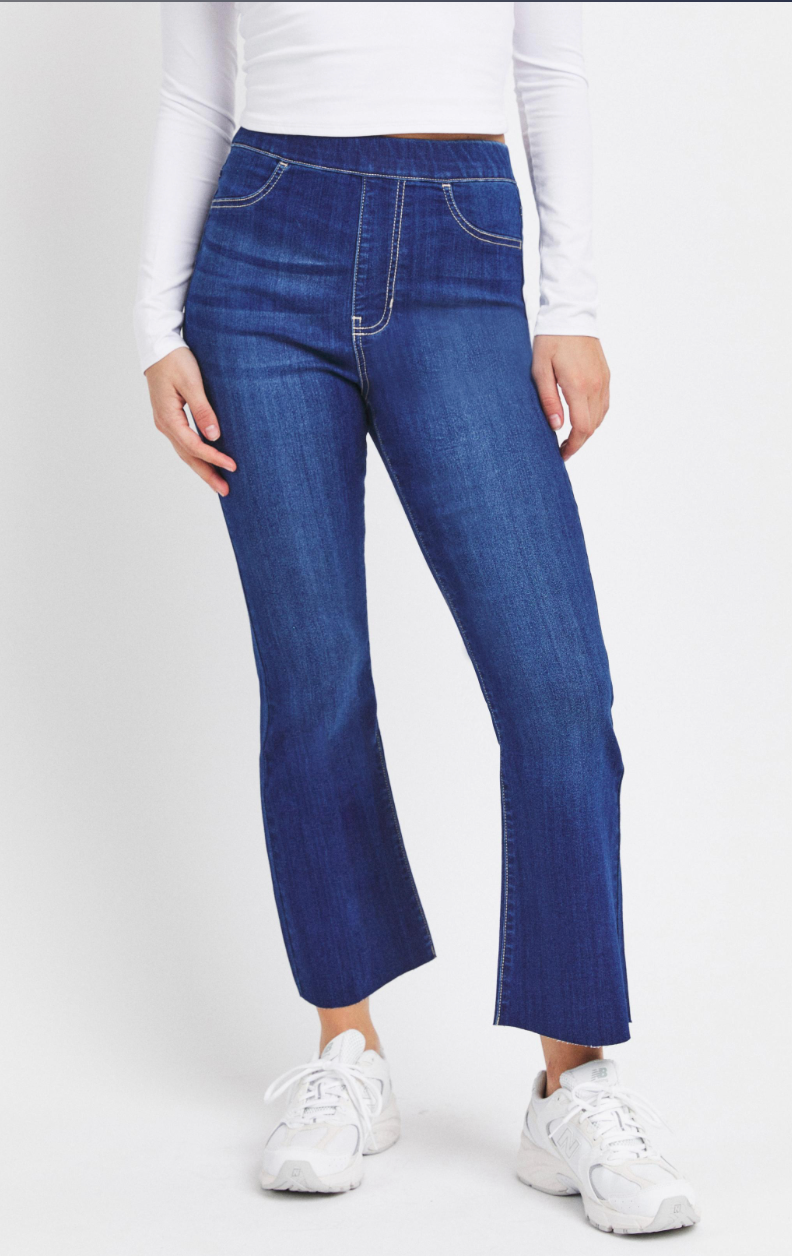 High Rise Pull On Crop Flare