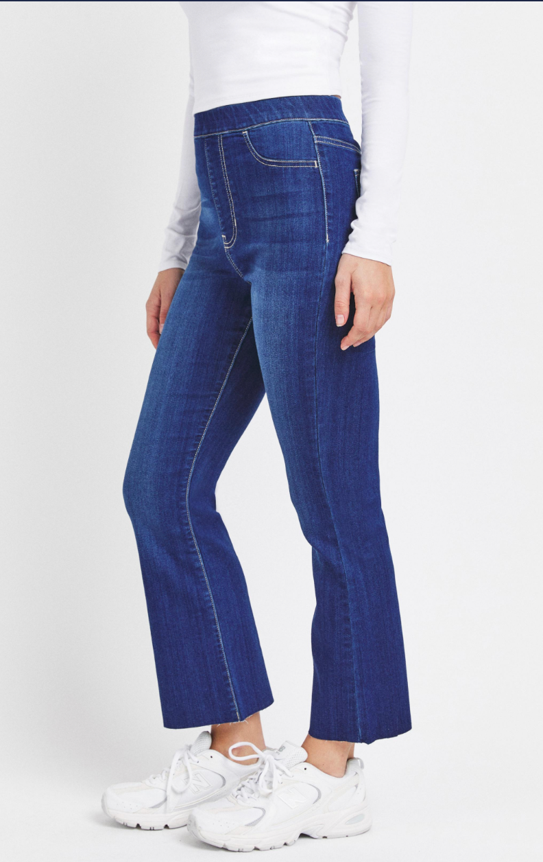 High Rise Pull On Crop Flare
