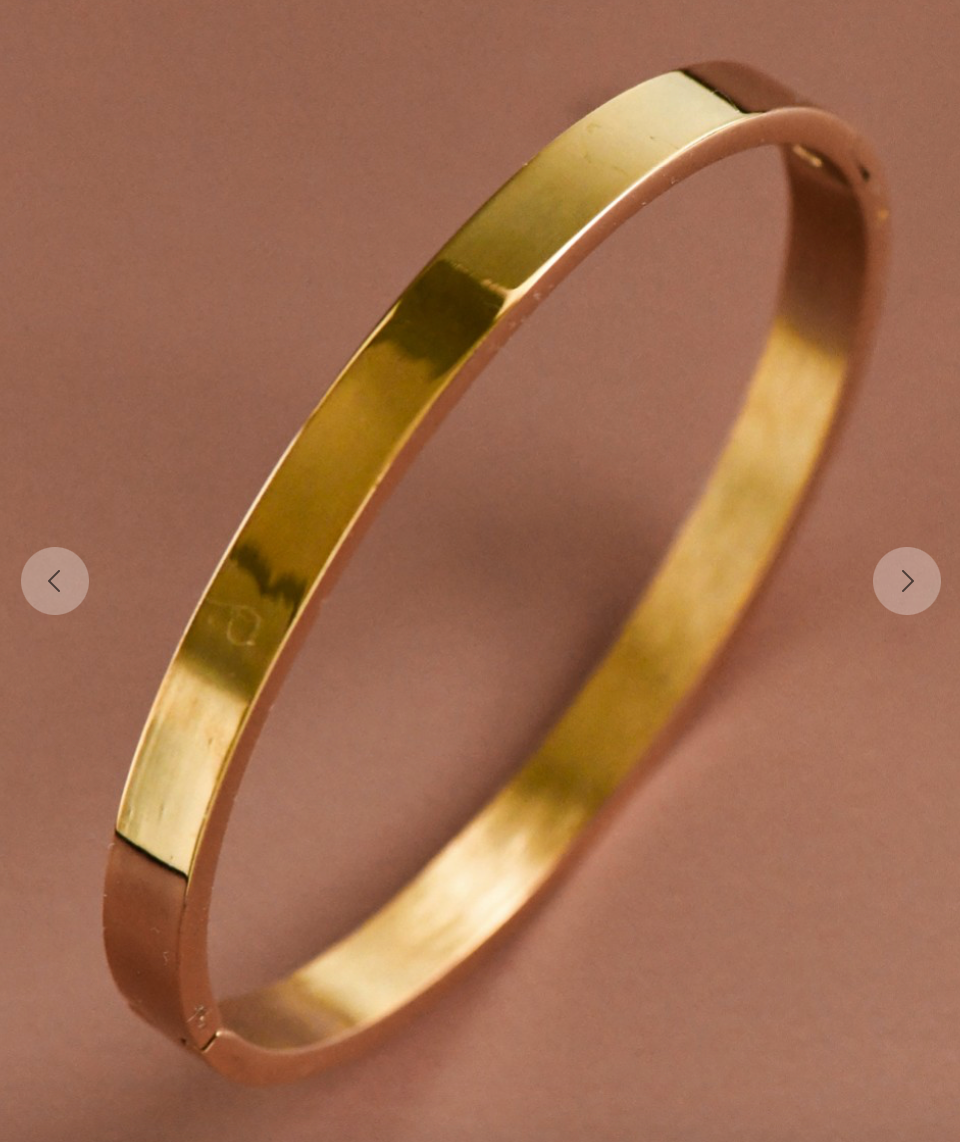 Solid Gold Hinge Bangle