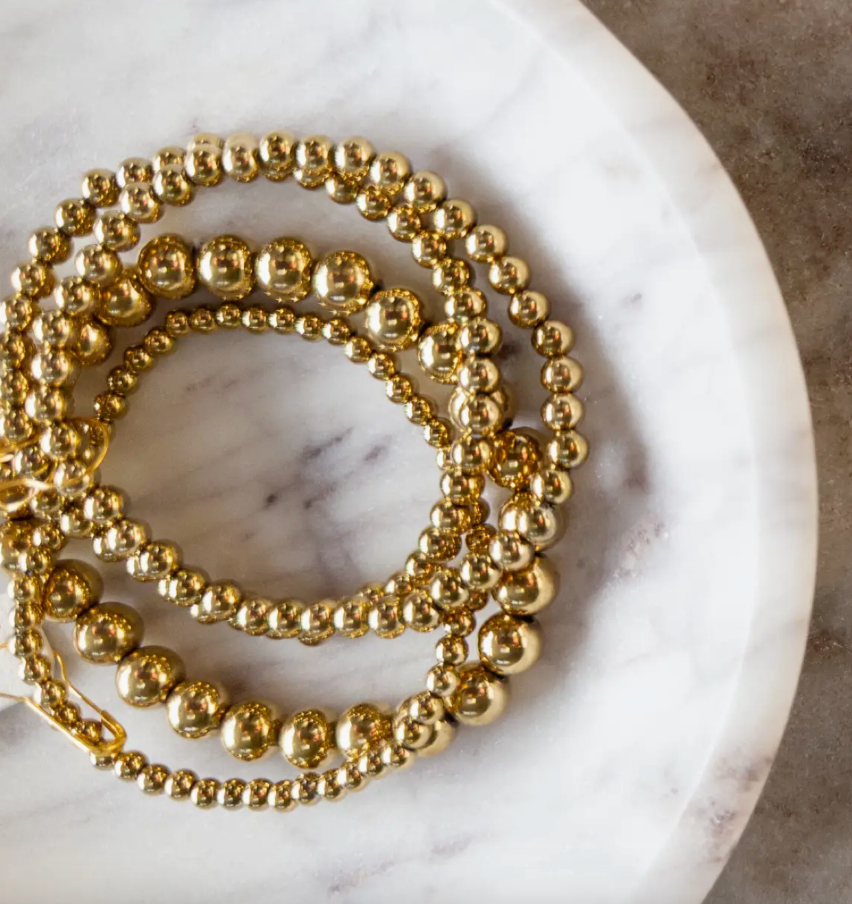 Classic Gold Ball Bracelet - 4mm