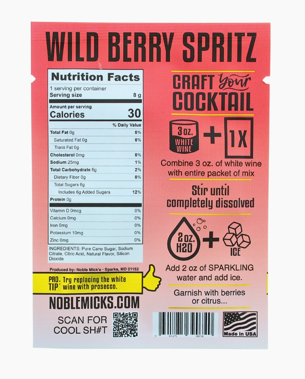Wild Berry Spritz Craft Cocktail