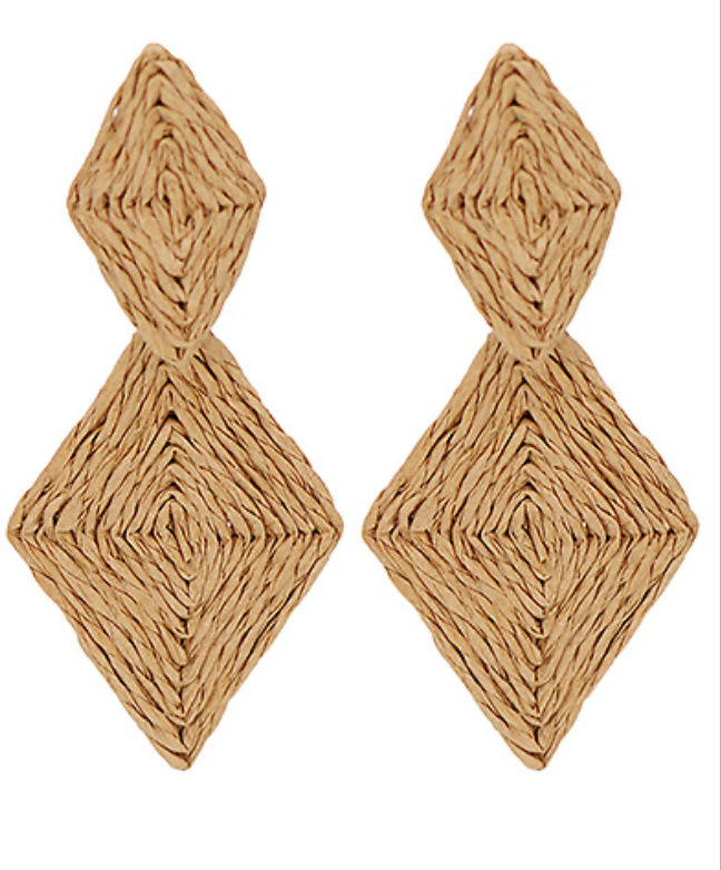 Raffia Linked Diamond Earrings