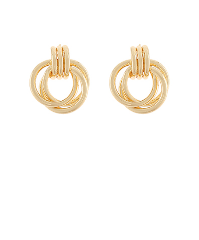 Multi Ring Door Knocker Earrings