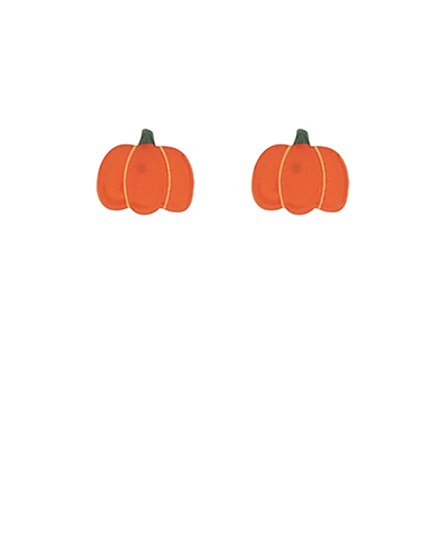 Pumpkin Acetate Stud Earrings