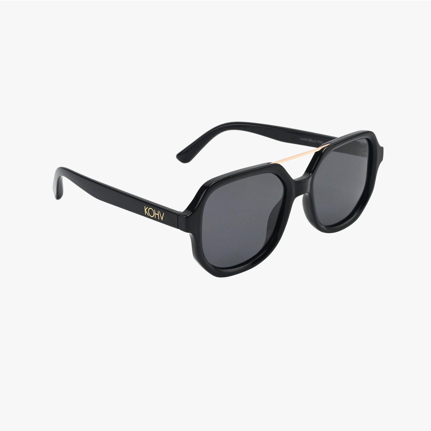 LUNA MIDNIGHT Polarized Square Designer Fashion Sunglasses