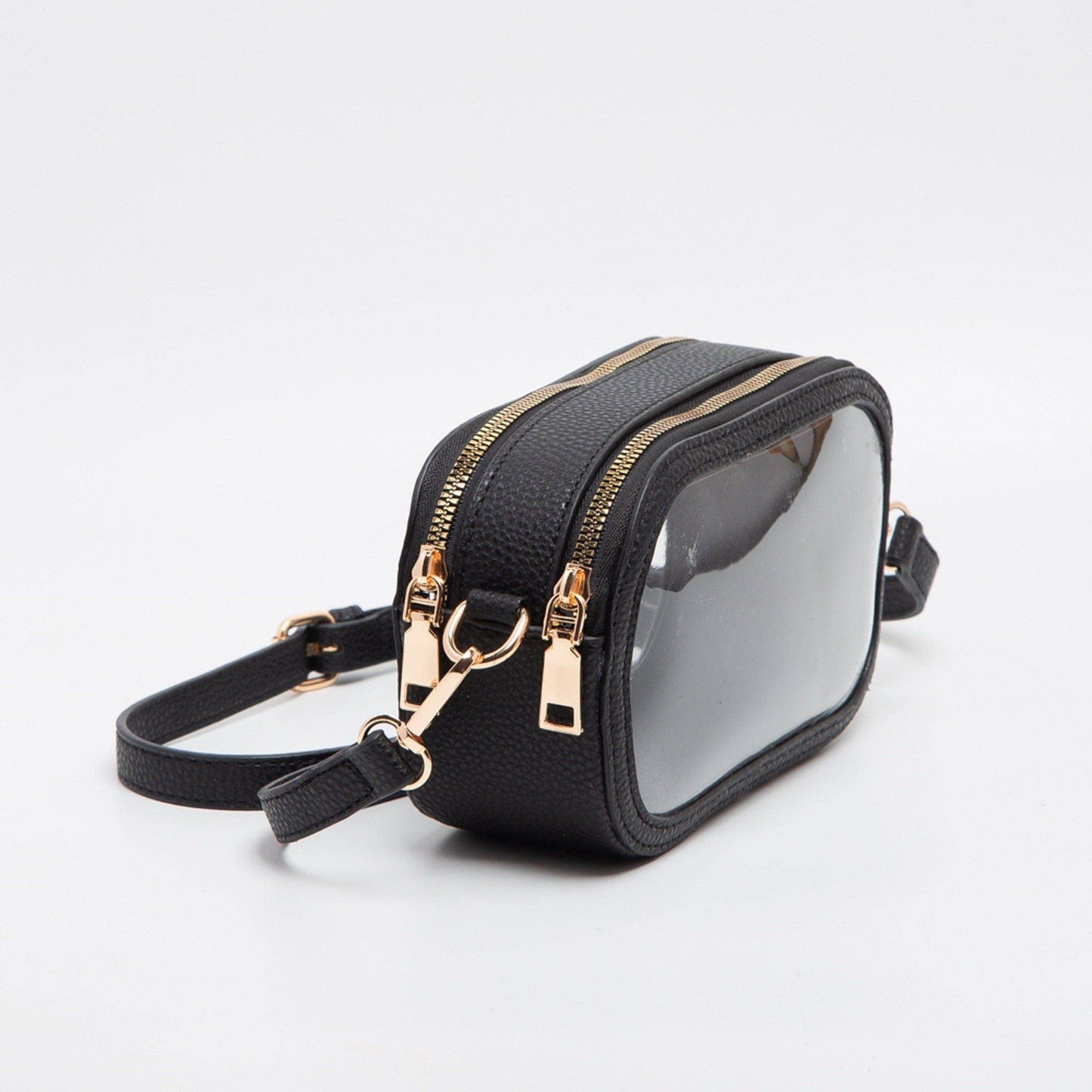 Double Zipper Oval Clear Gameday/Stadium Bag - Gray