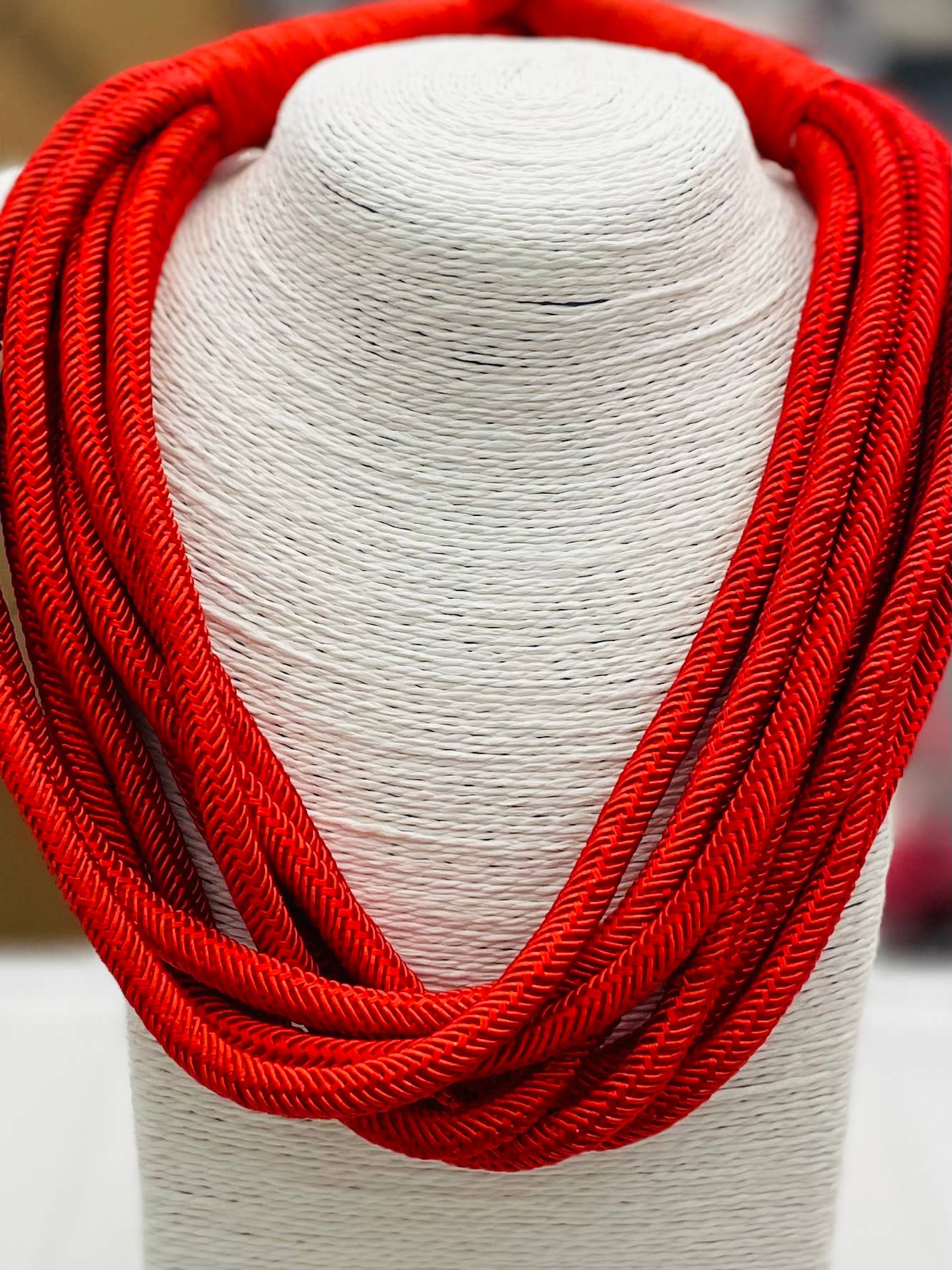 Slub Necklace - Red
