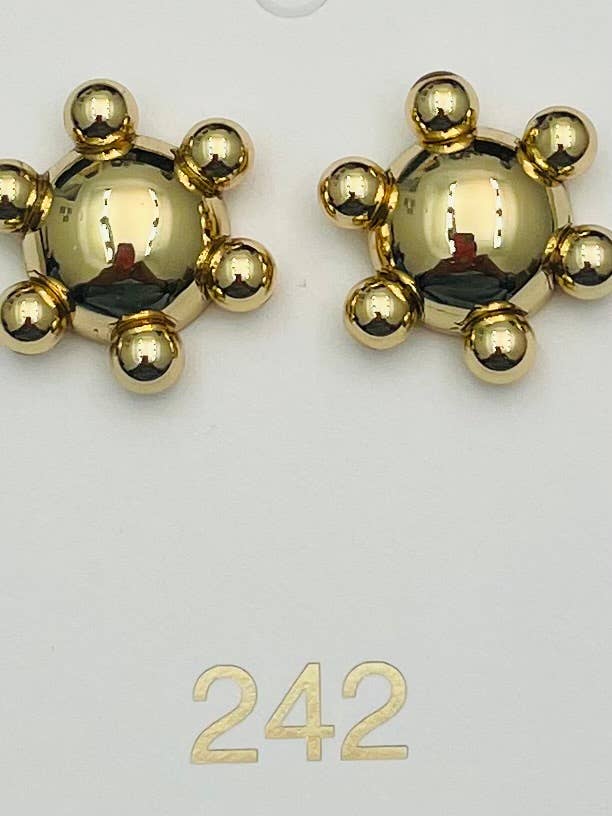 Gold Round Polished Stud