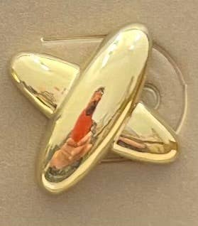 Gold CrissCross Stud