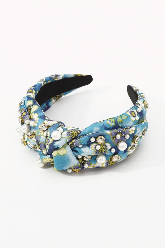 Floral Print Pearl Blue